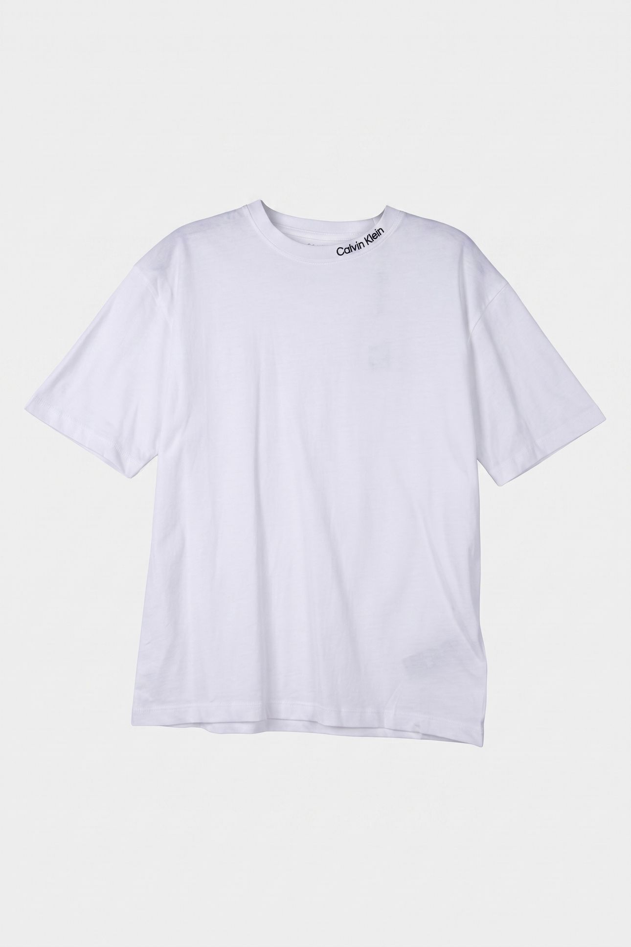 UNISEX LOGO EMBROIDERED SHORT SLEEVE T-SHIRT BRIGHT WHITE 2