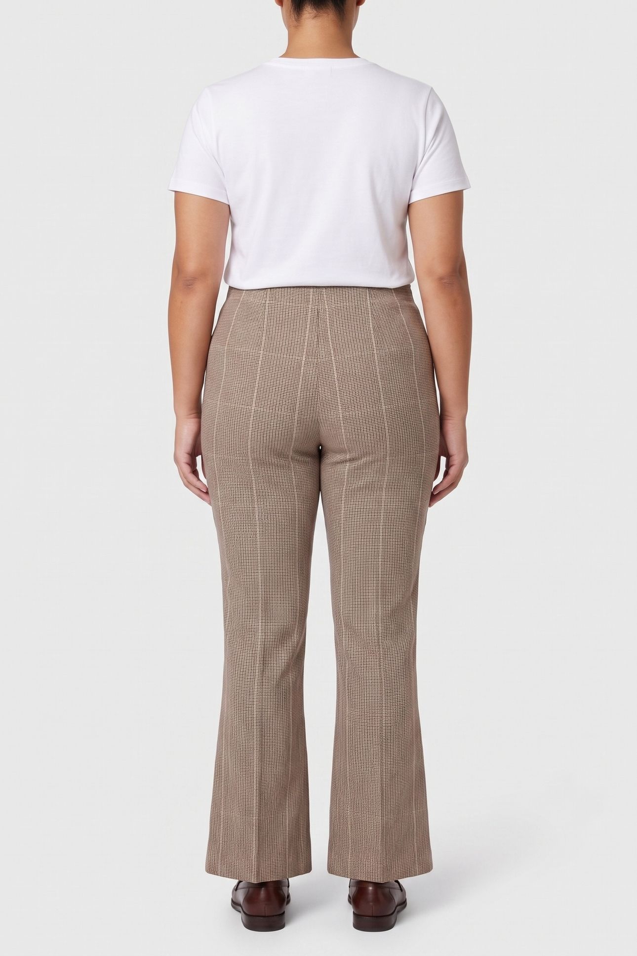 EPOK CHECK TROUSERS BROWN 2