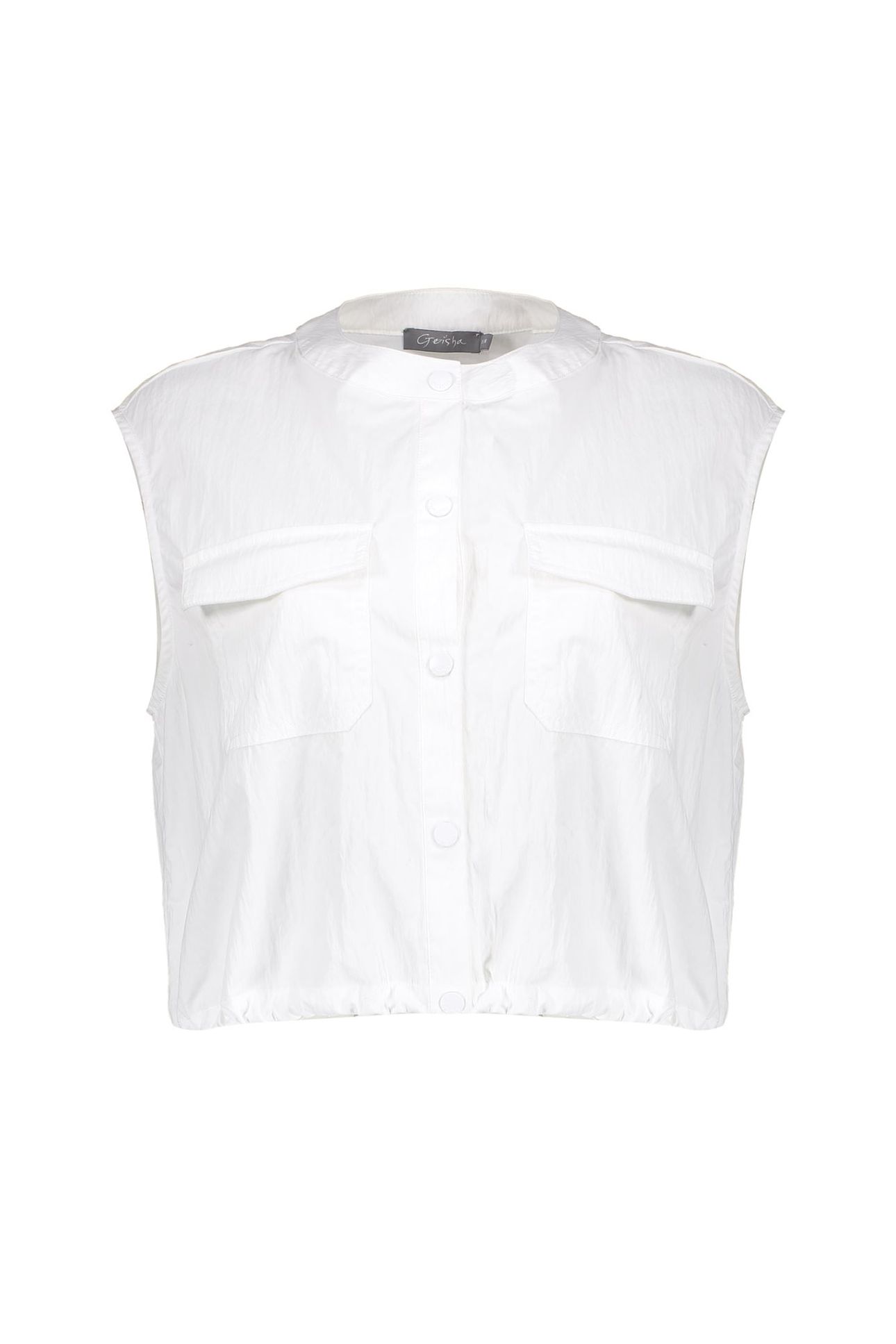 GILET DRAWSTRING WHITE 1