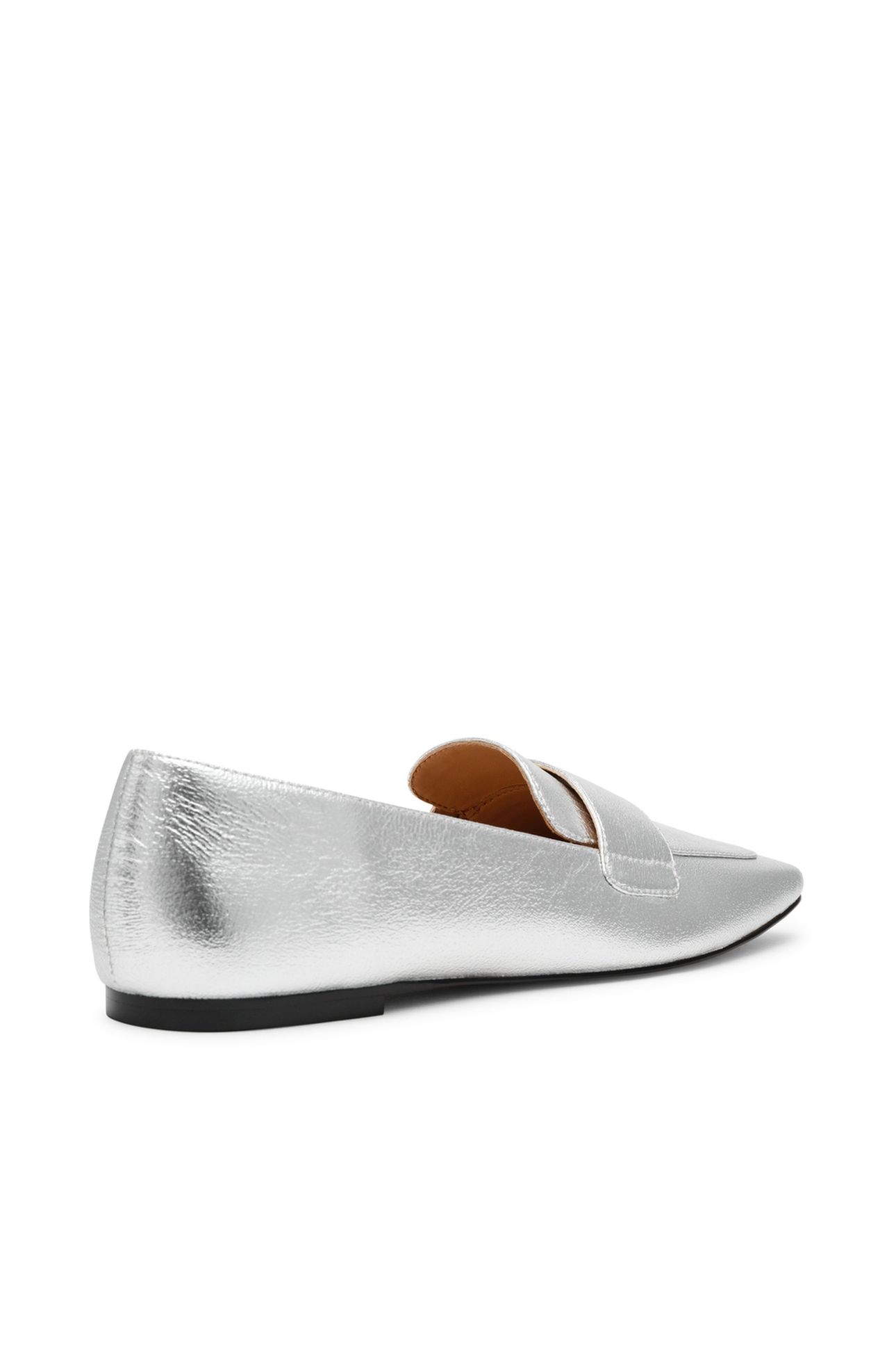 MONARC FLAT SHOES SILVER CRINKLE 3