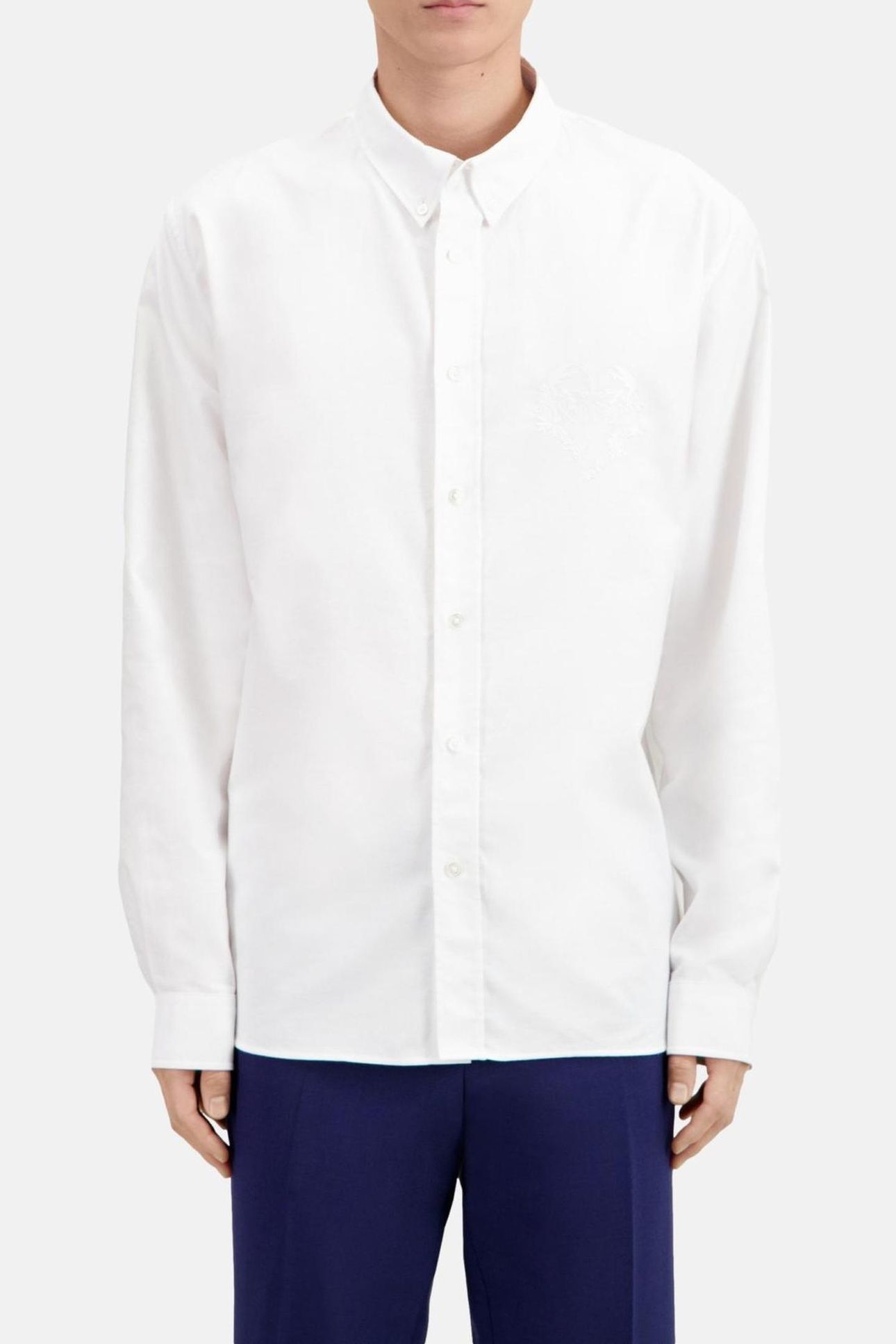 LONG-SLEEVED SHIRT WITH EMBROIDERY WHITE 1