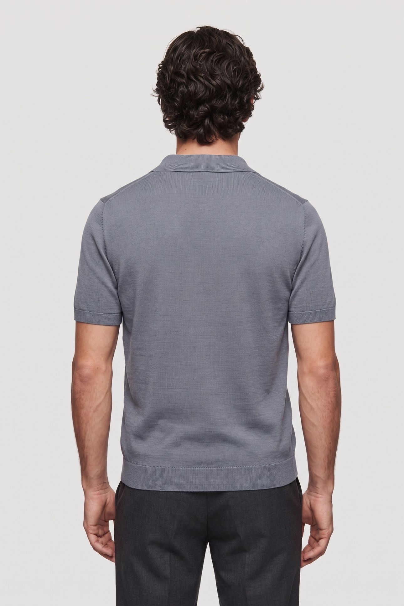 TERMEZ COTTON LINEN POLO BLUE 2