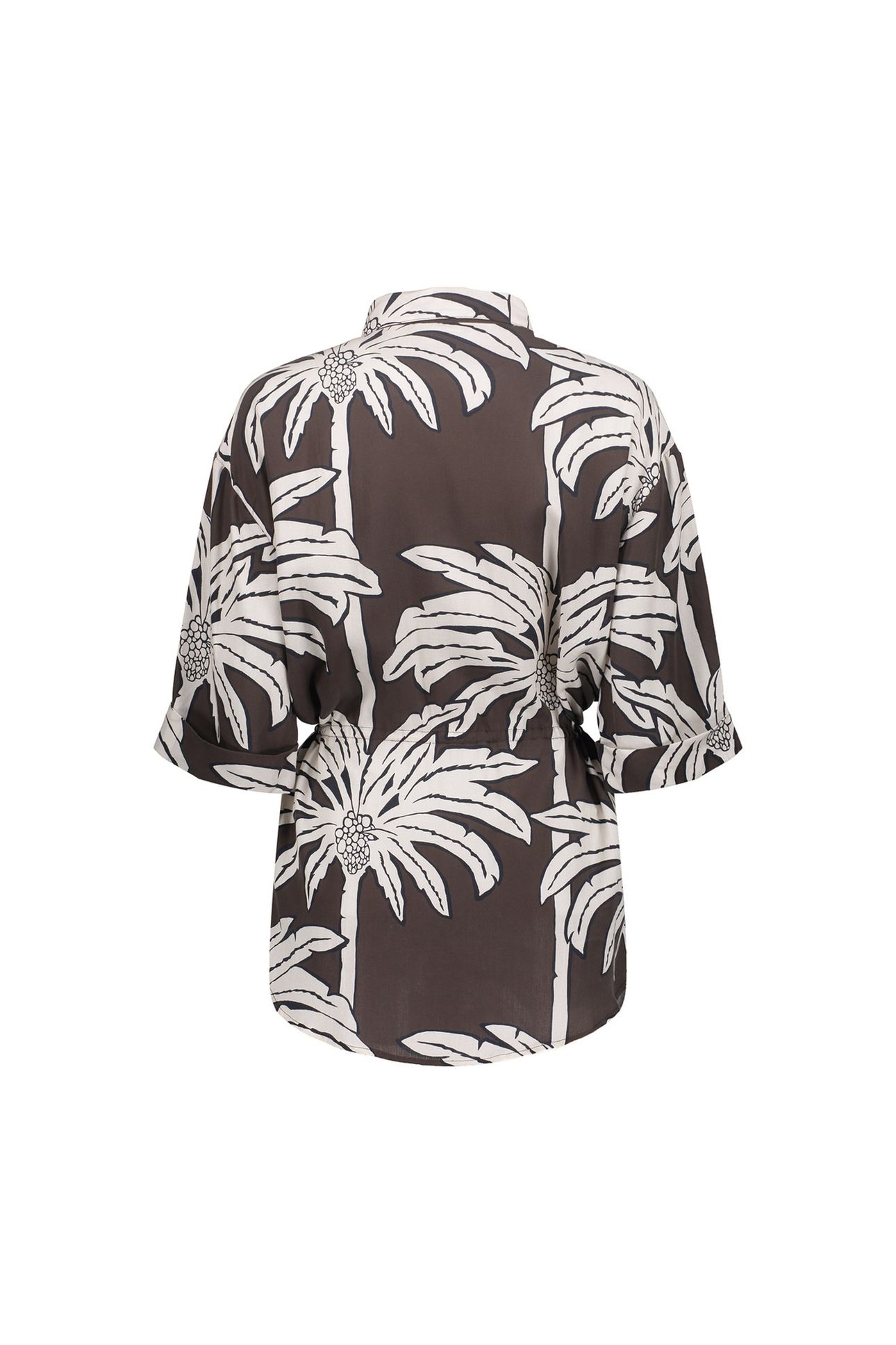 BLOUSE BROWN/OFF WHITE 2