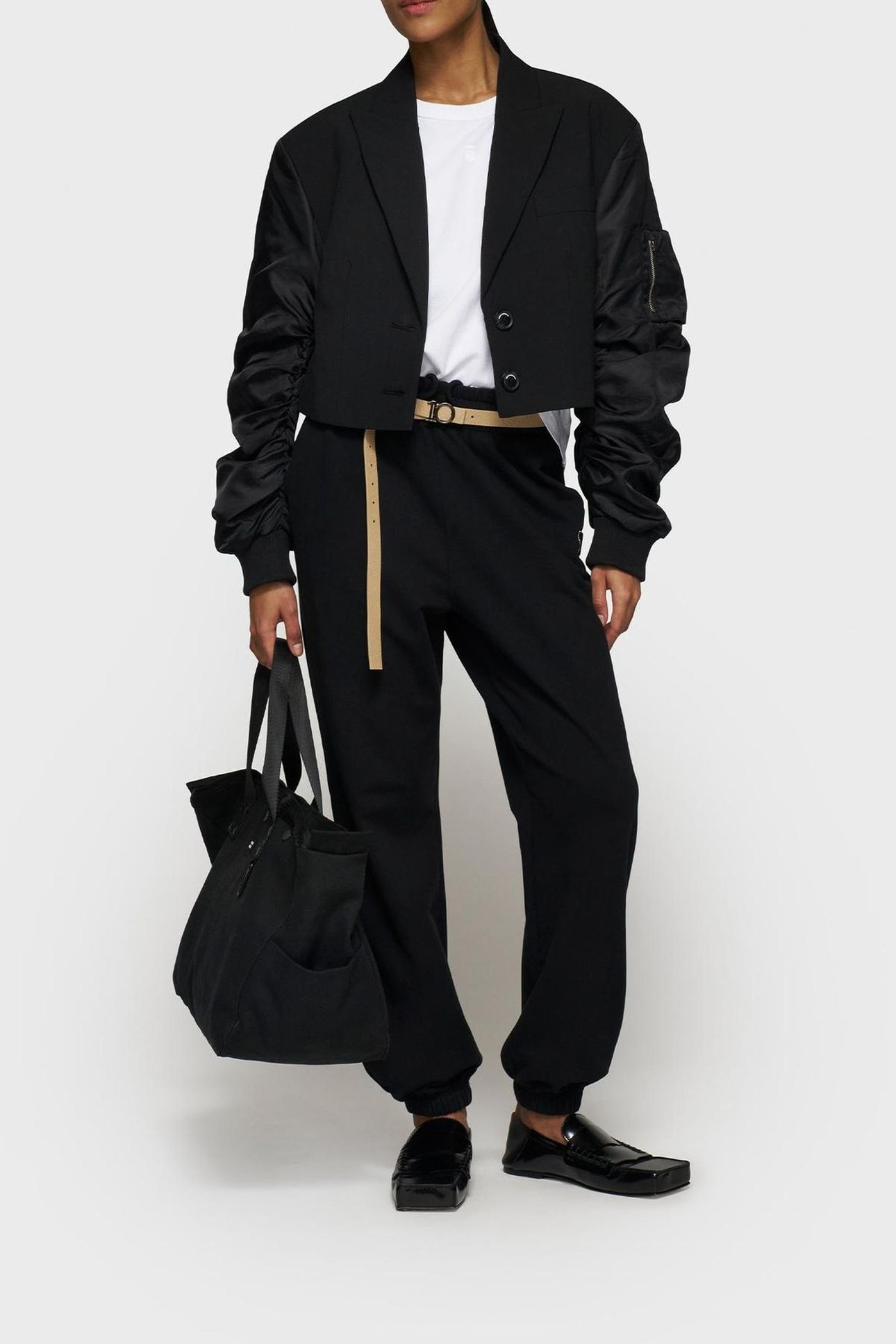 BOMBER BLAZER BLACK 1