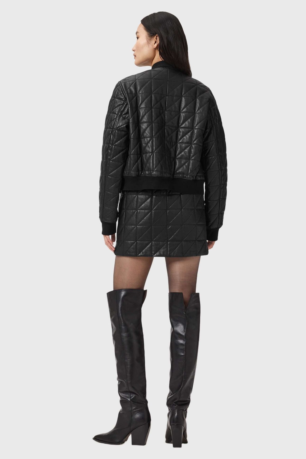 CARLY QUILTED SKIRT BLACK 5