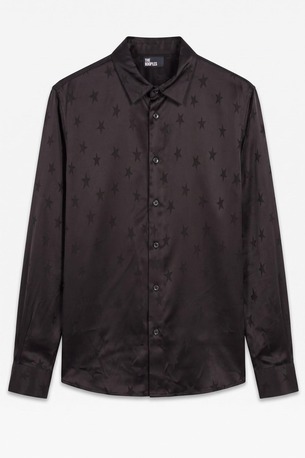 STAR JACQUARD LONG SLEEVE SHIRT BLACK 3