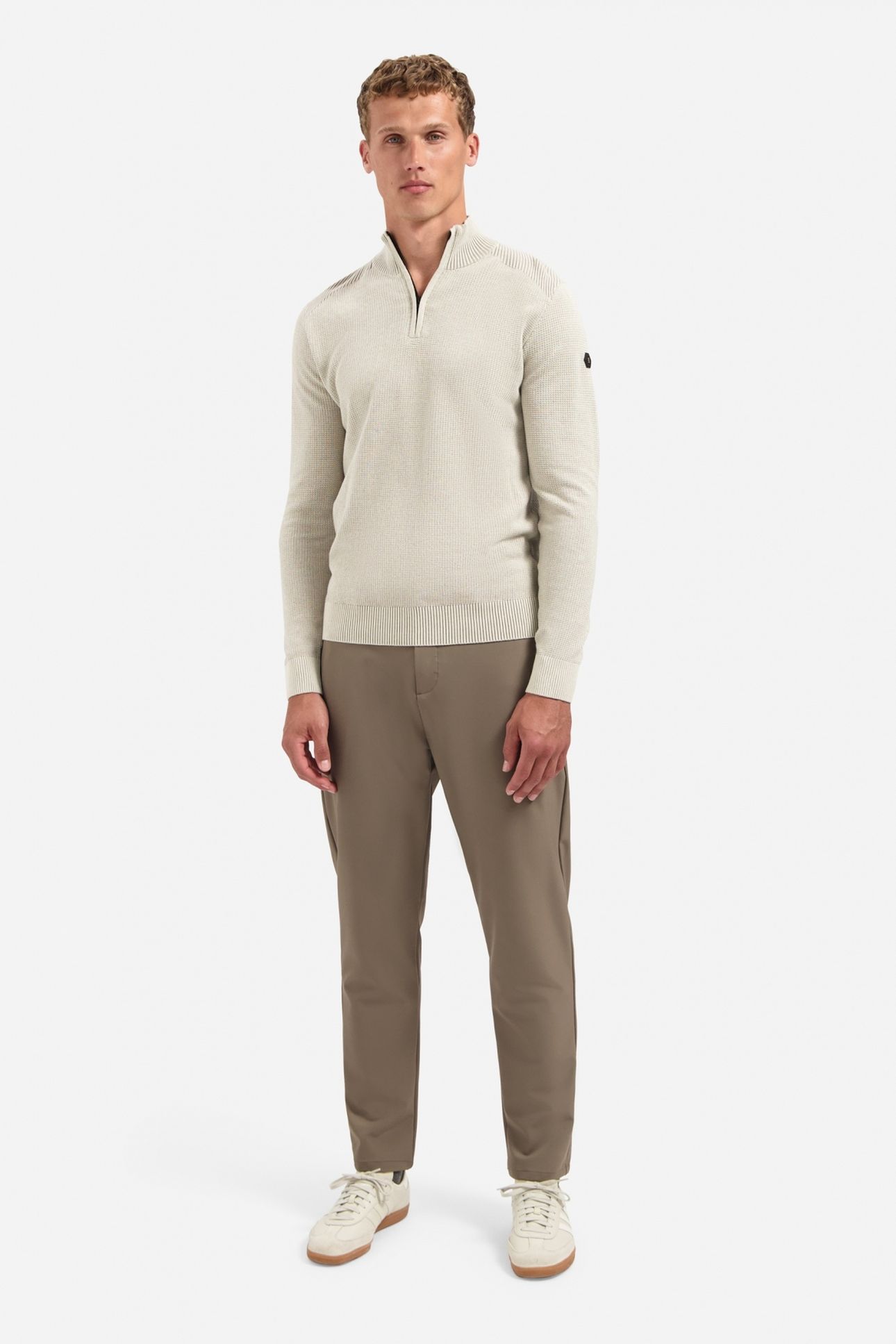 PULLOVER HALF ZIP PLATED STRUCTURE KNIT KIT 2