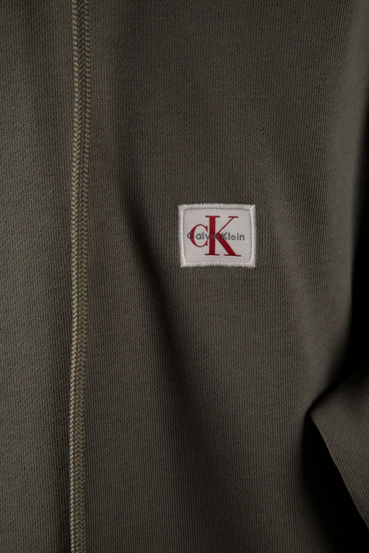CLASSIC LONG SLEEVE 350GSM TERRY WOVEN LABEL DUSTY OLIVE 4