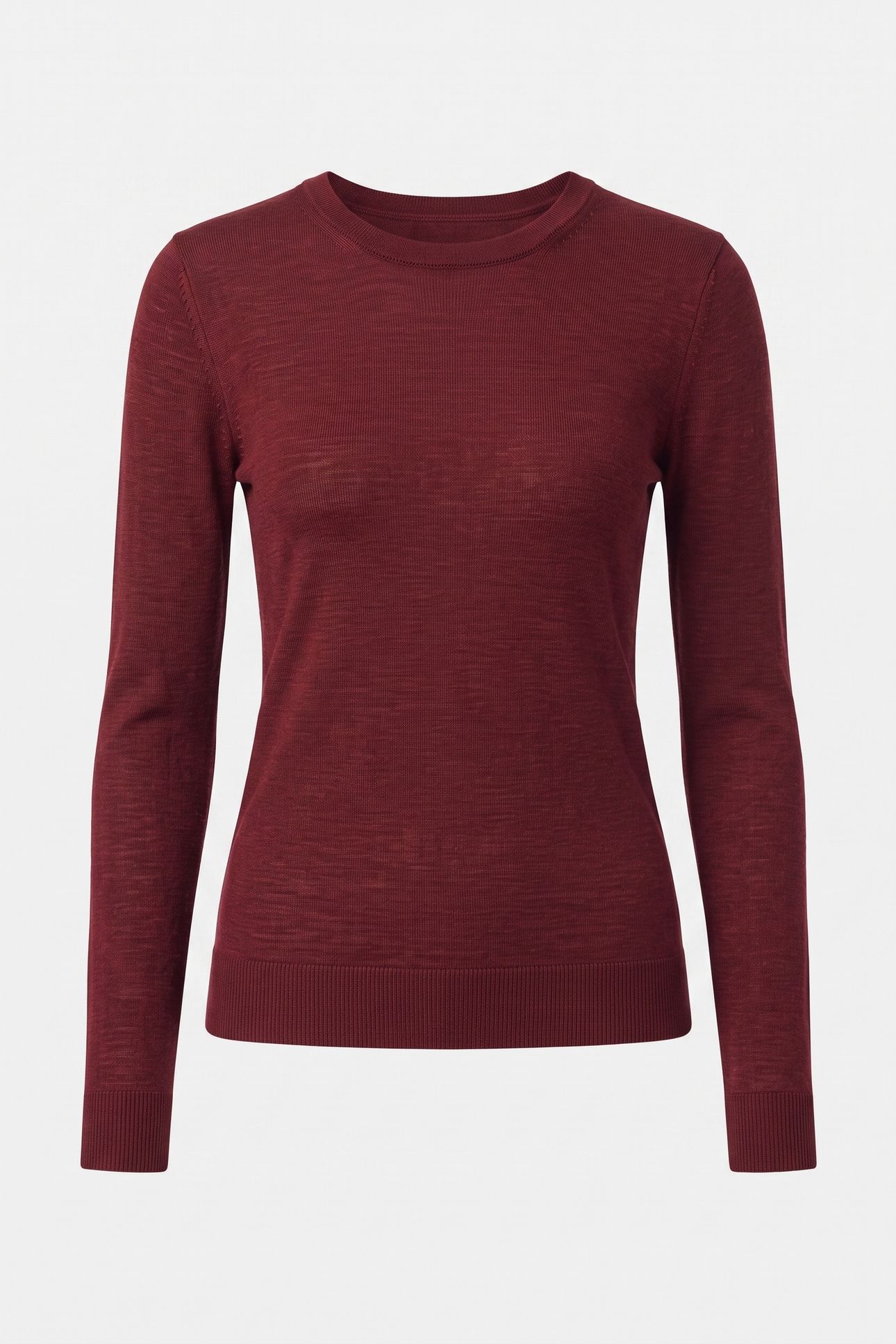 ODDRUN WOOL RIB LS RED 4