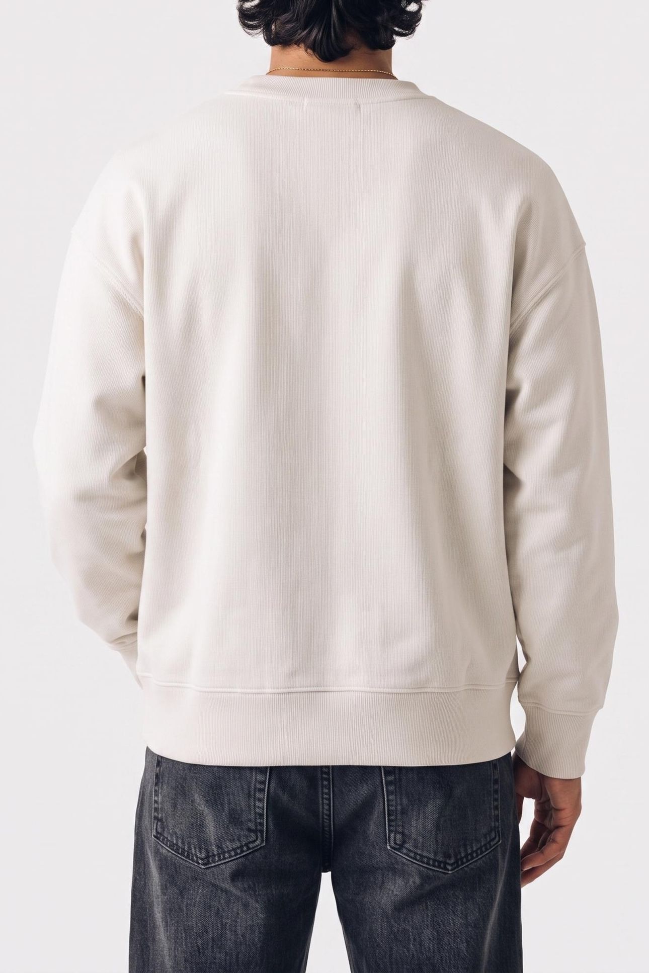 PREMIUM TERRY MONOGRAM PANT CHALK 2