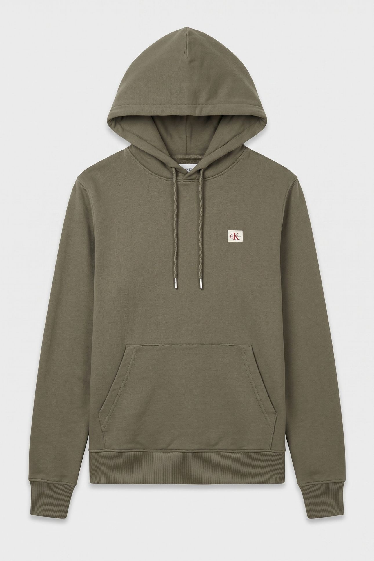 CLASSIC LONG SLEEVE 350GSM TERRY WOVEN LABEL DUSTY OLIVE 3