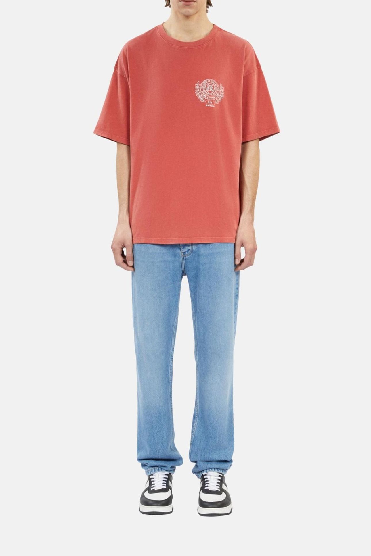 SHORT-SLEEVED PRINT T-SHIRT RED BRIQUE 3