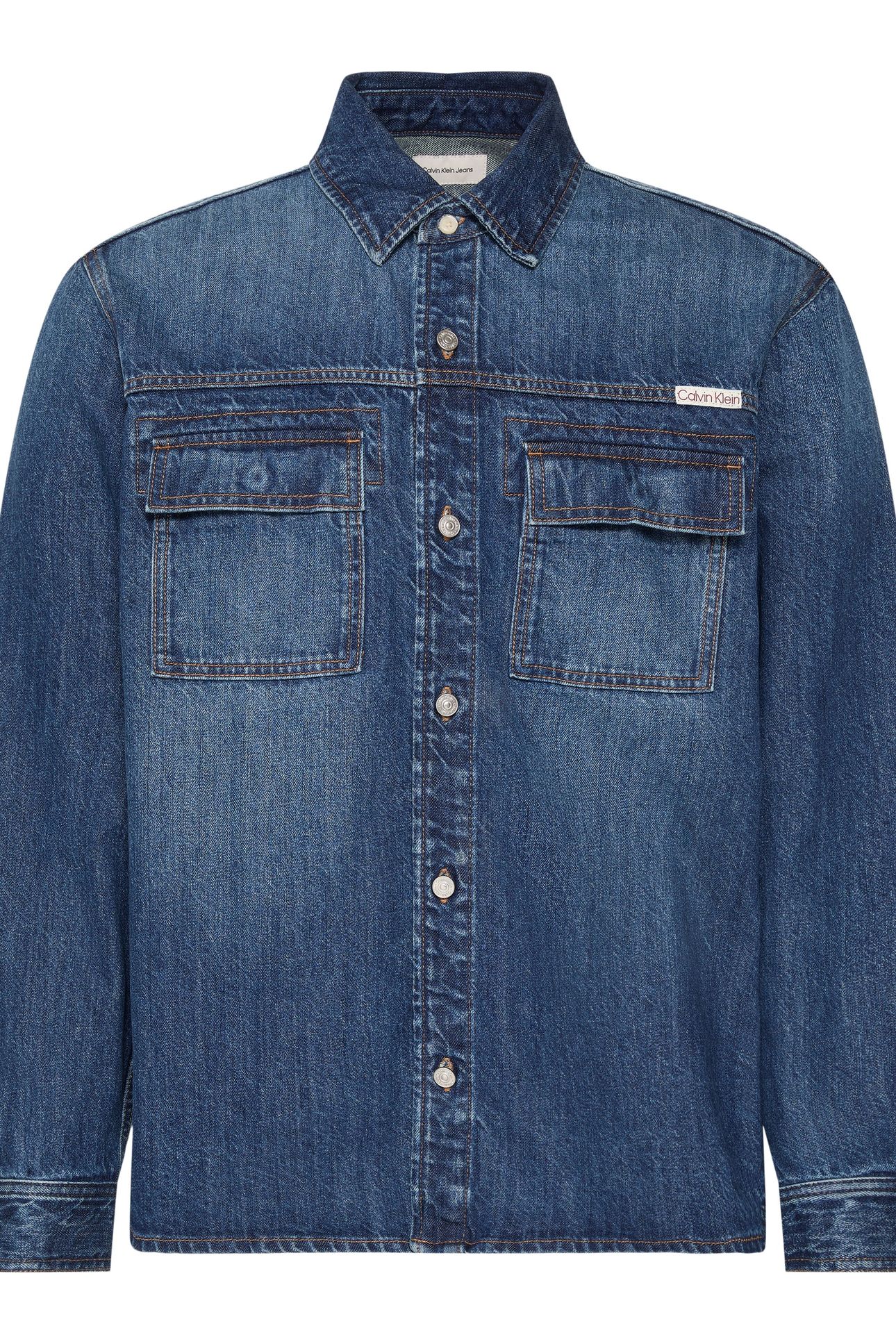 LINEN UTILITY SHIRT DEEP CURRENT 4