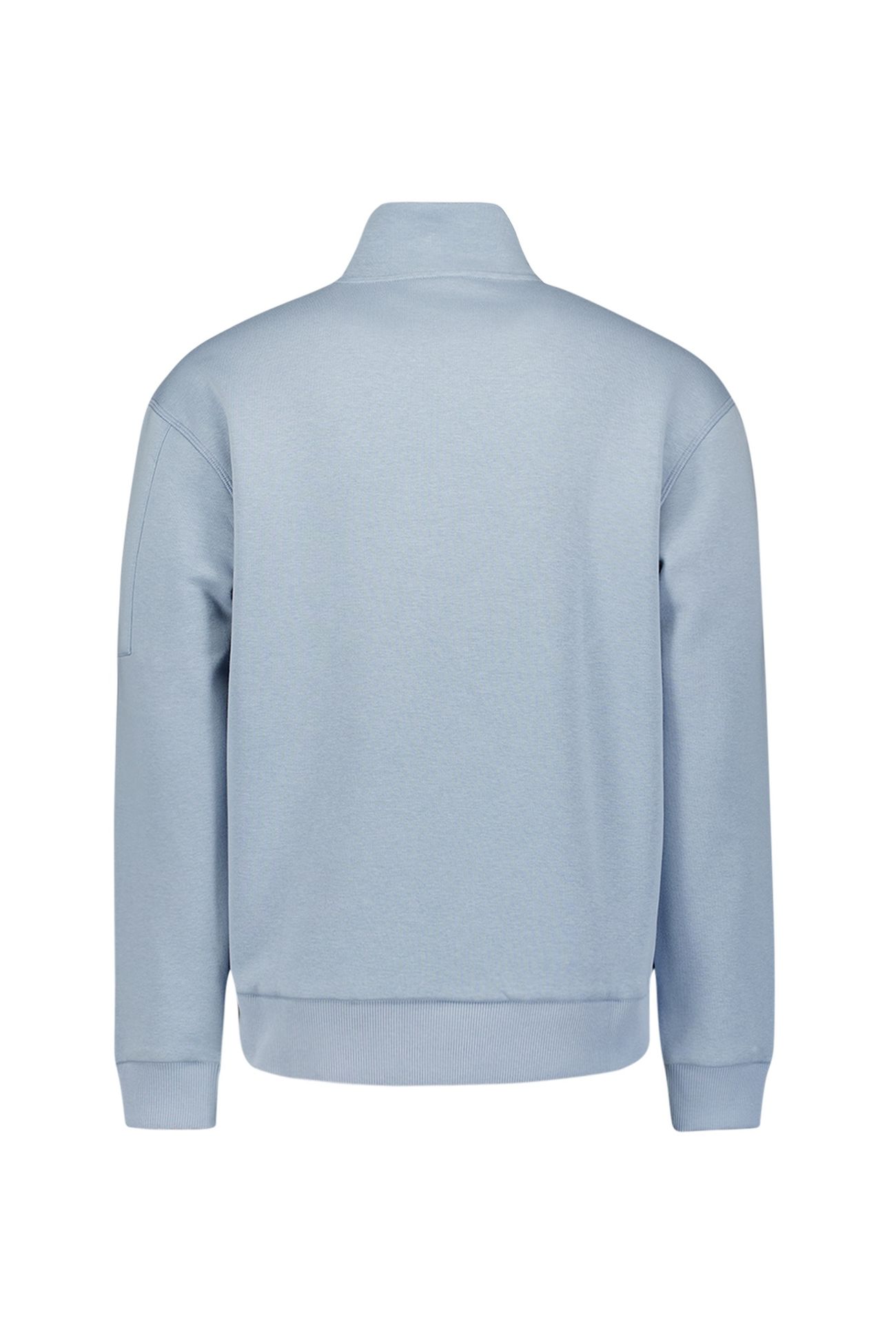 SWEATER HALF ZIP BRUSHED DUSTY BLUE 5