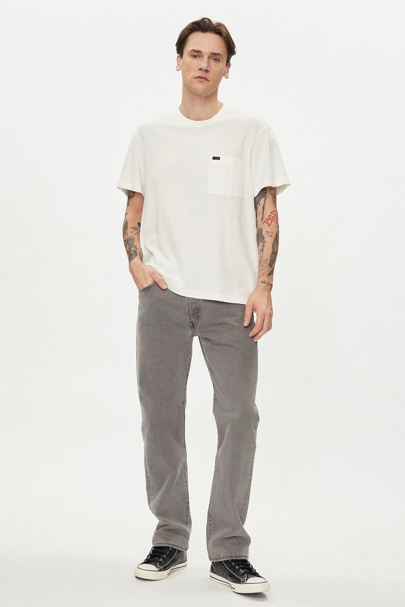 RELAXED POCKET TEE ECRU 2