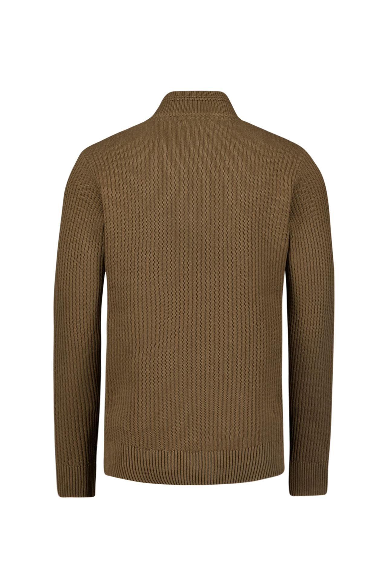 PULLOVER HALF ZIP RIB VARIATION TAUPE 6