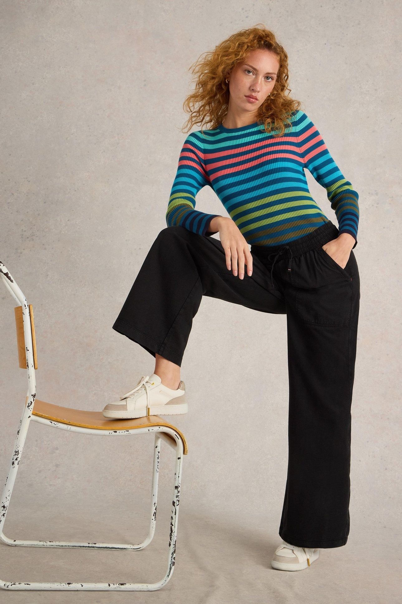 AVA WIDE LEG JERSEY JOGGER PURE BLACK 7