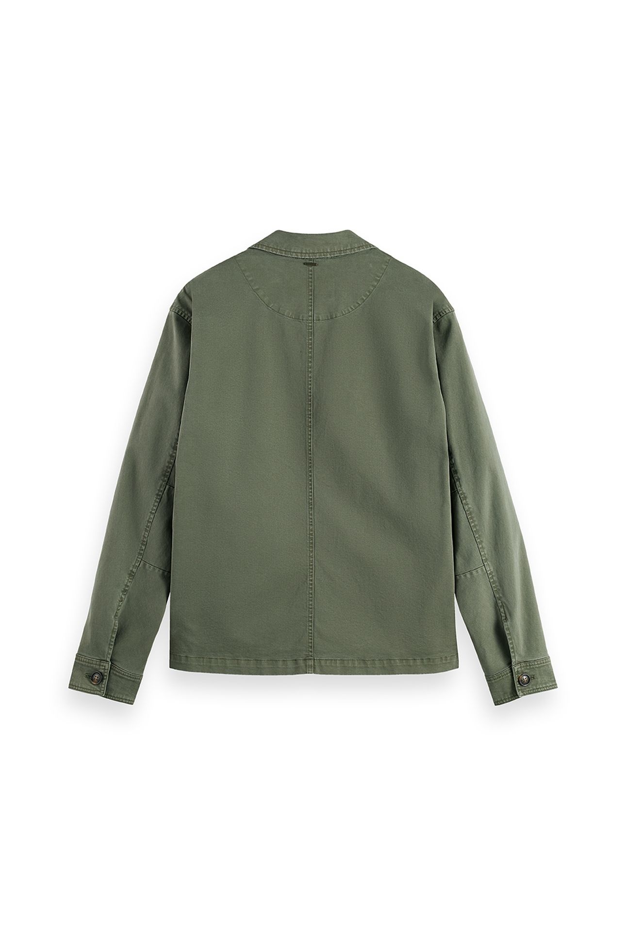 COTTON-BLEND GARMENT-DYED BOXY FIT BLAZER JACKET THYME 4