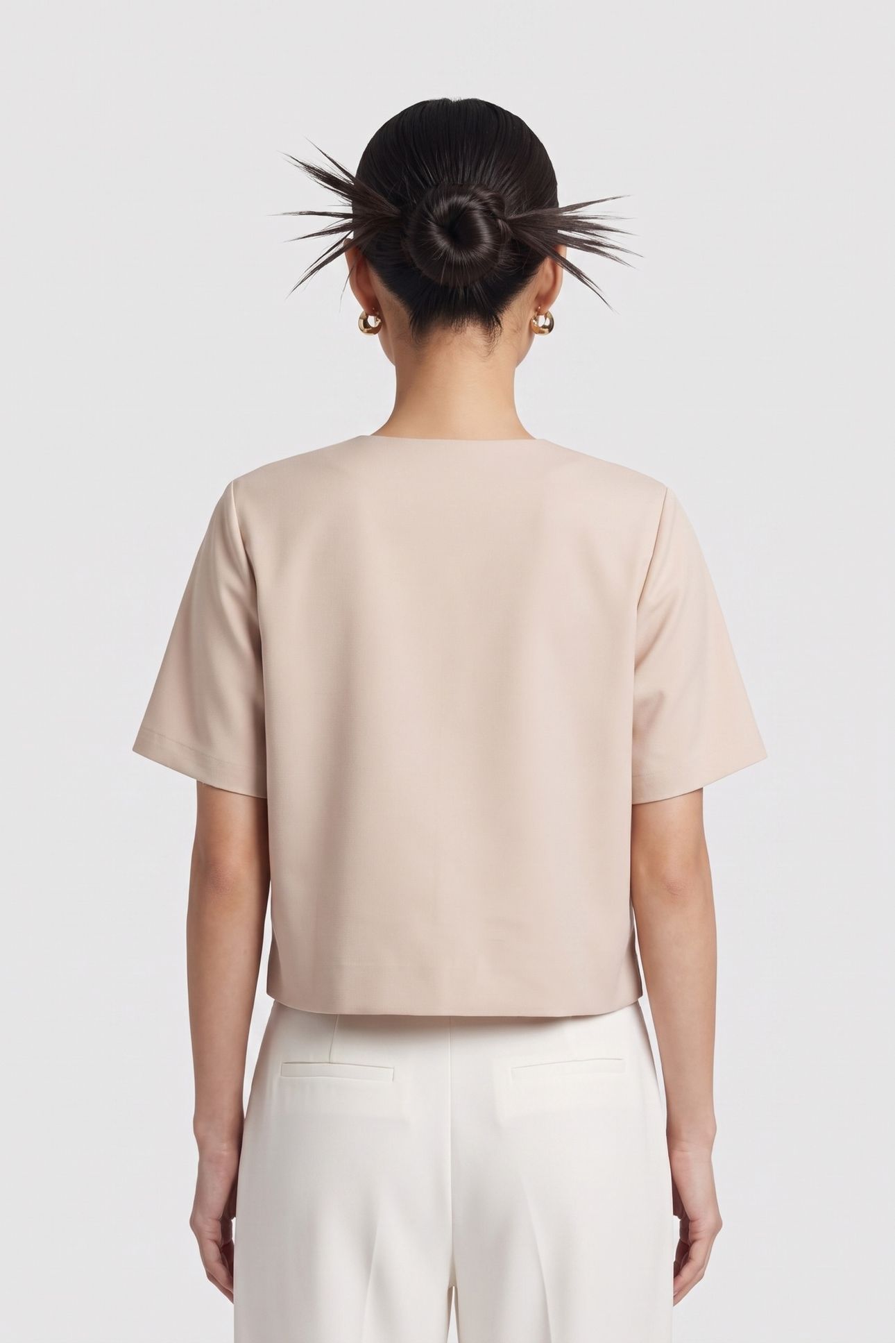 HANNA SCULPTURAL T-SHIRT BEIGE 2