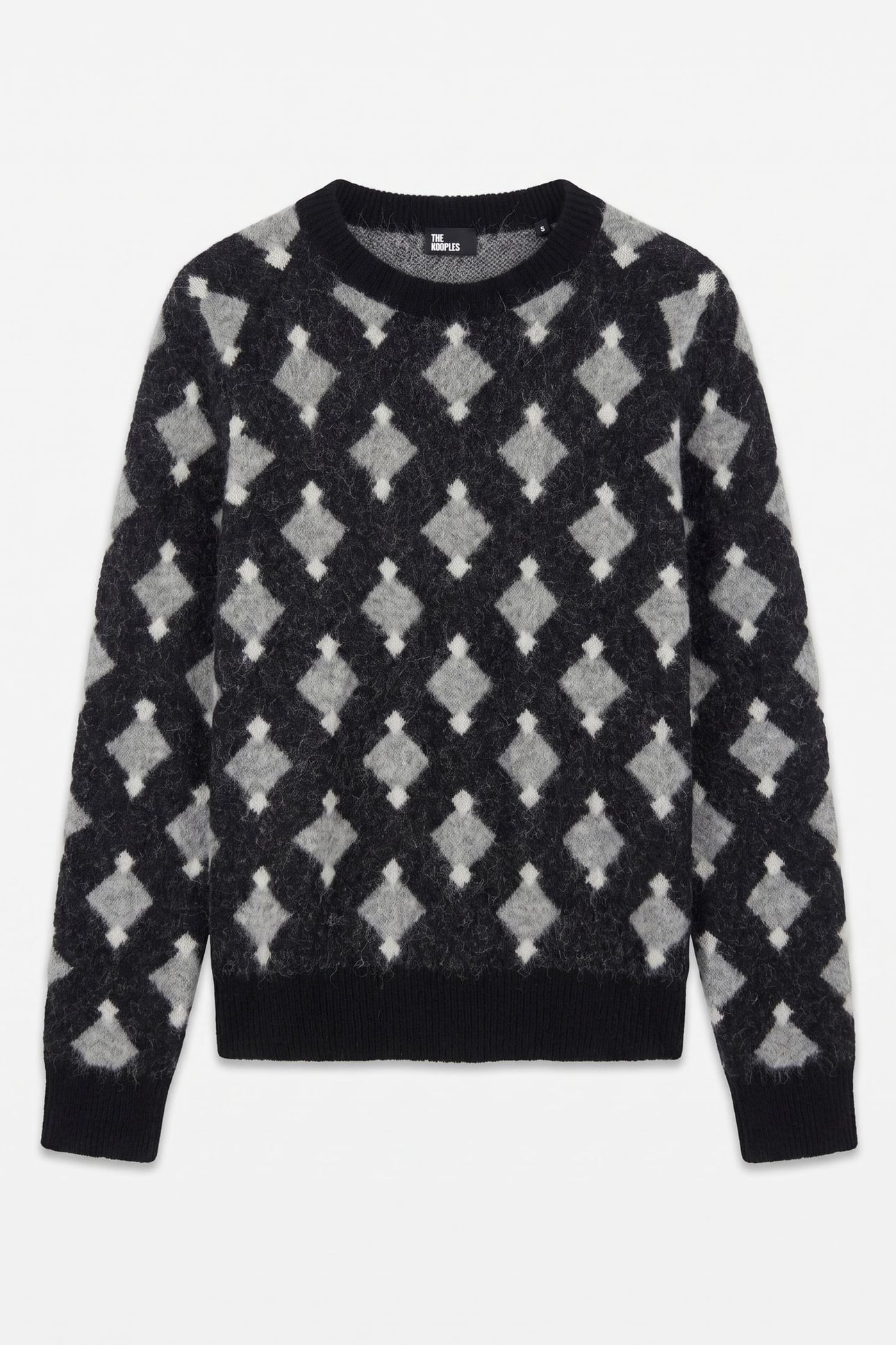 PULL COL ROUND BLACK GREY WHITE 5