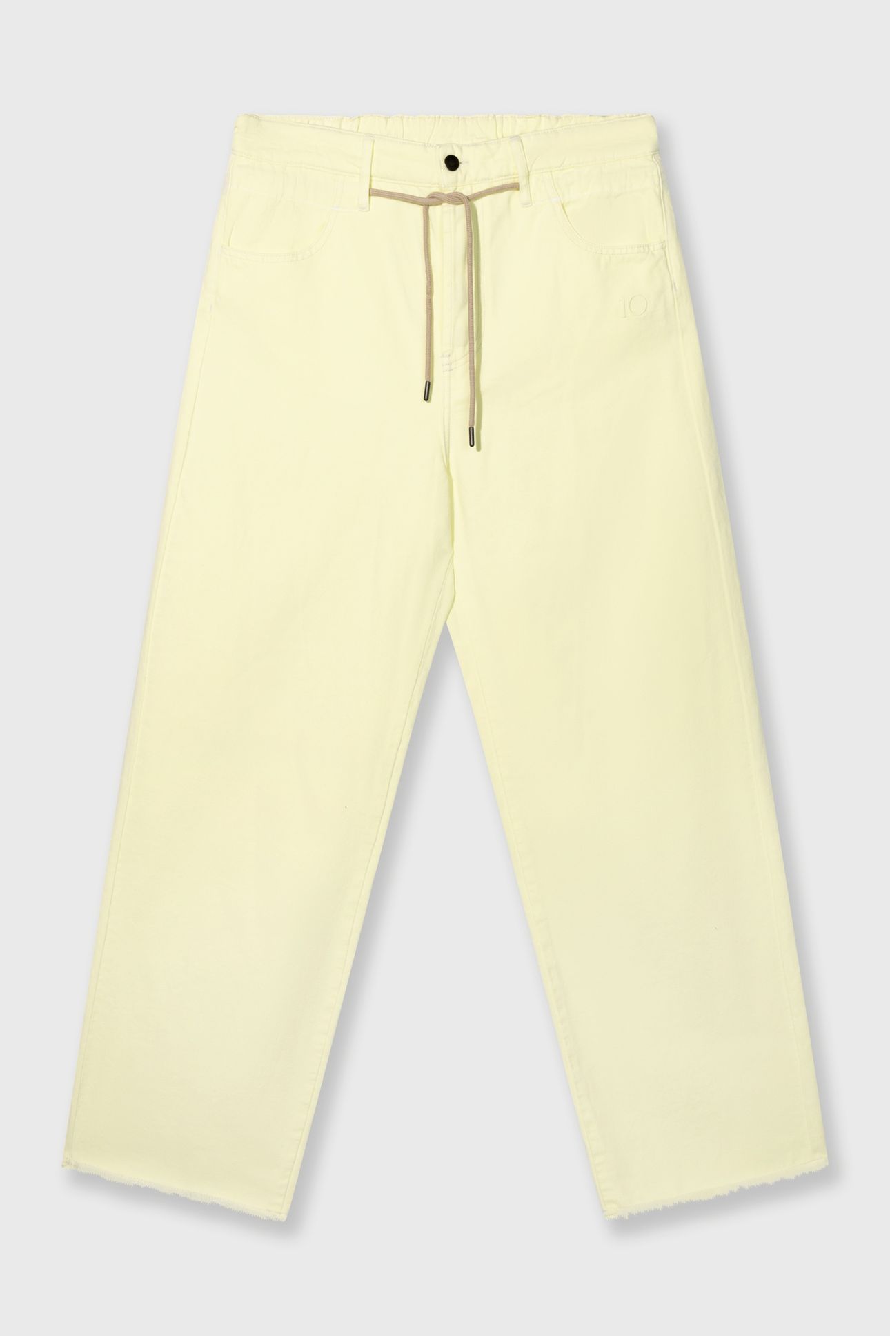 STRAIGHT LEG PANTS TWILL PASTEL YELLOW 5