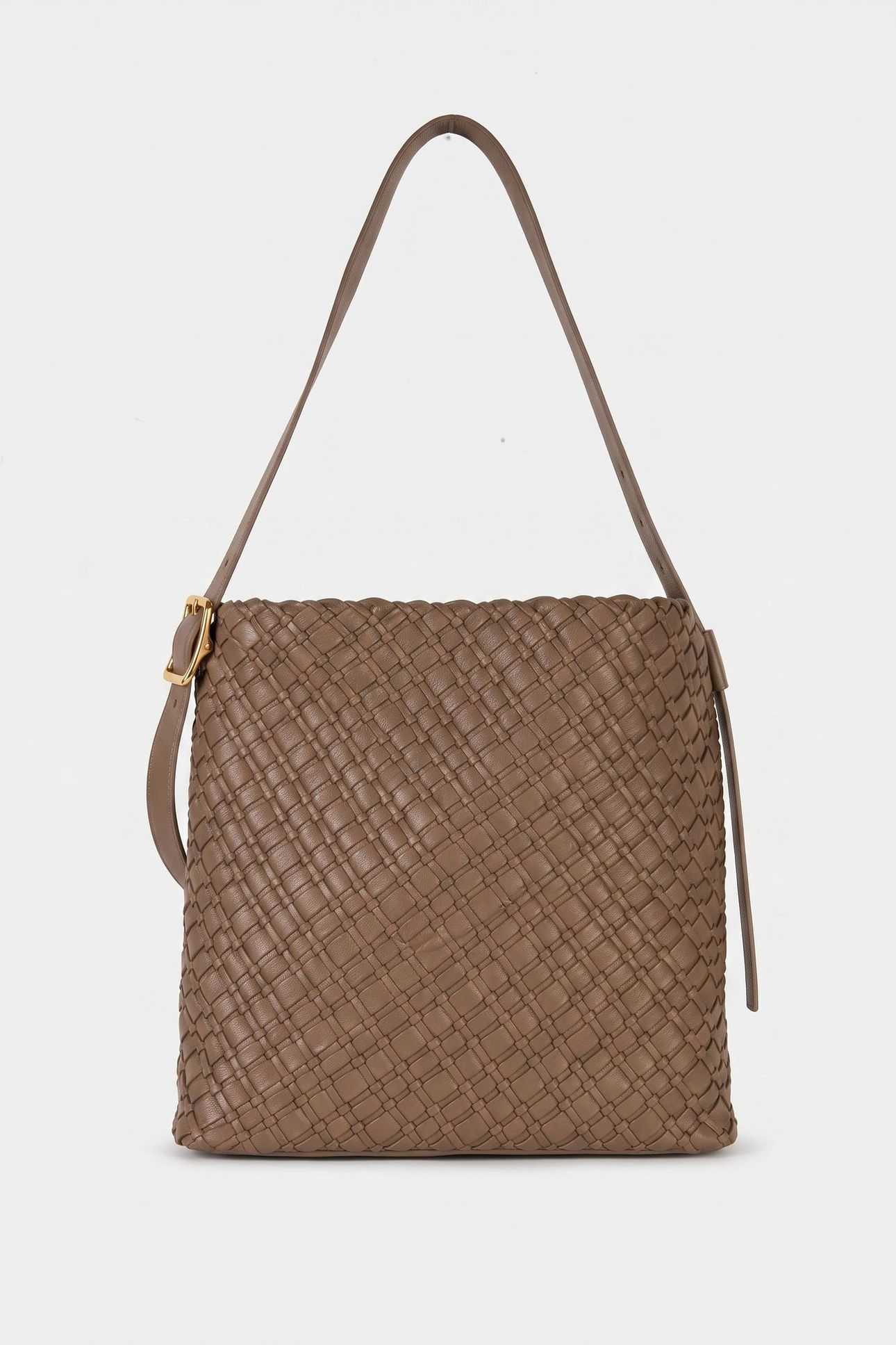 BRAIDED MAXI HOBO BAG NORDIC TAUPE 3