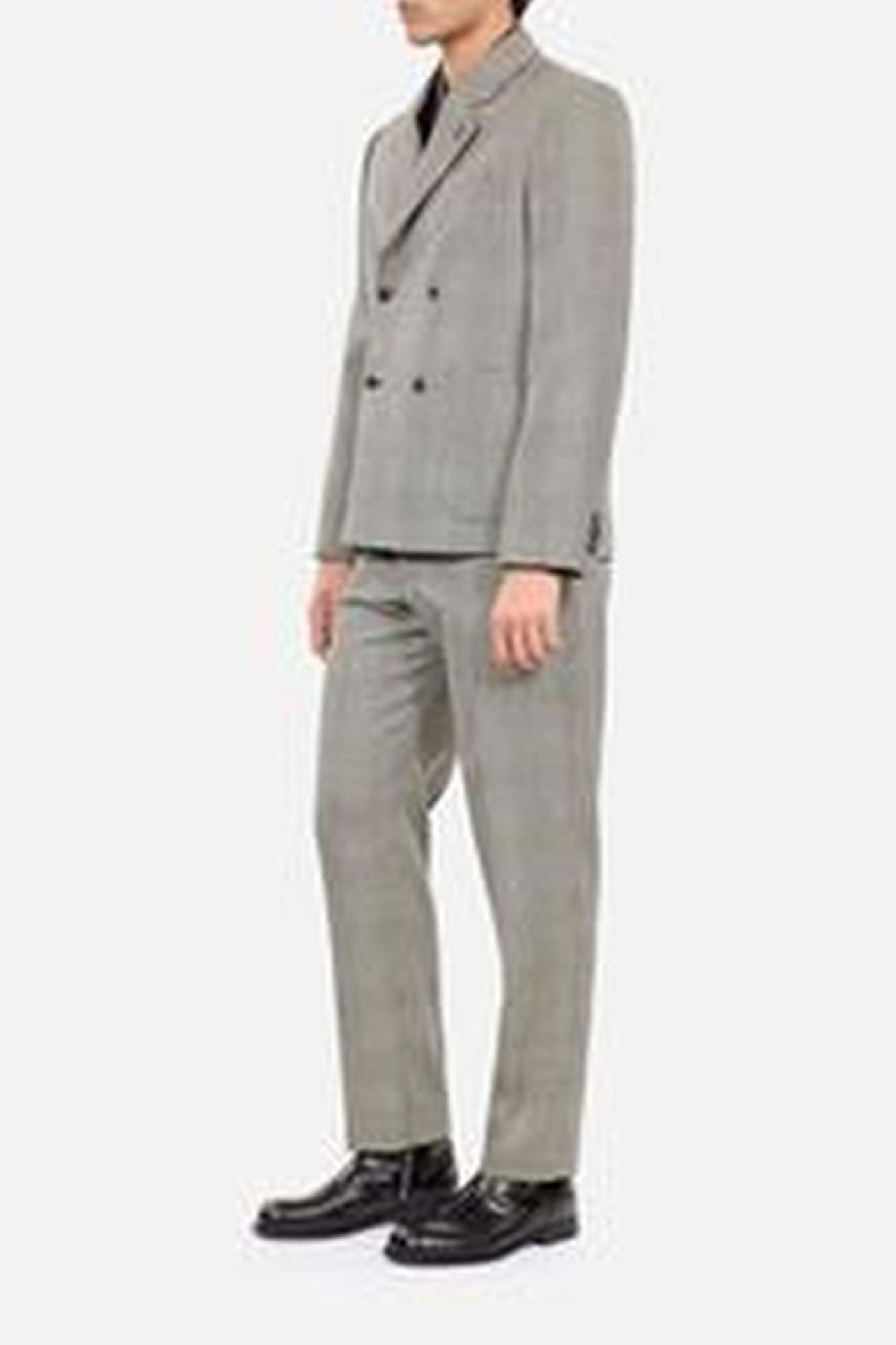 4-BUTTON DOUBLE-BREASTED JACKET BLACK WHITE 7