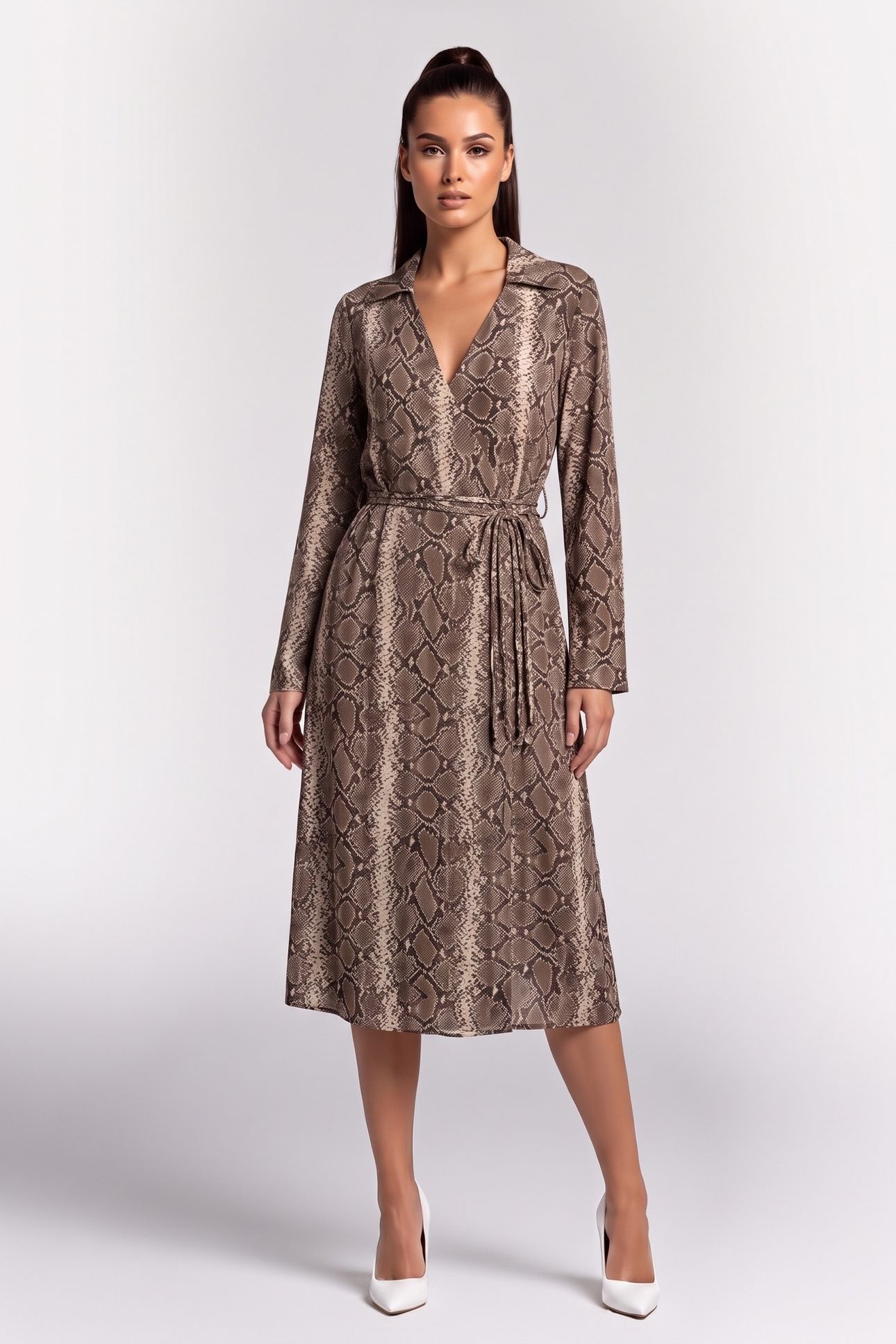 GLO WRAP DRESS BEIGE 1