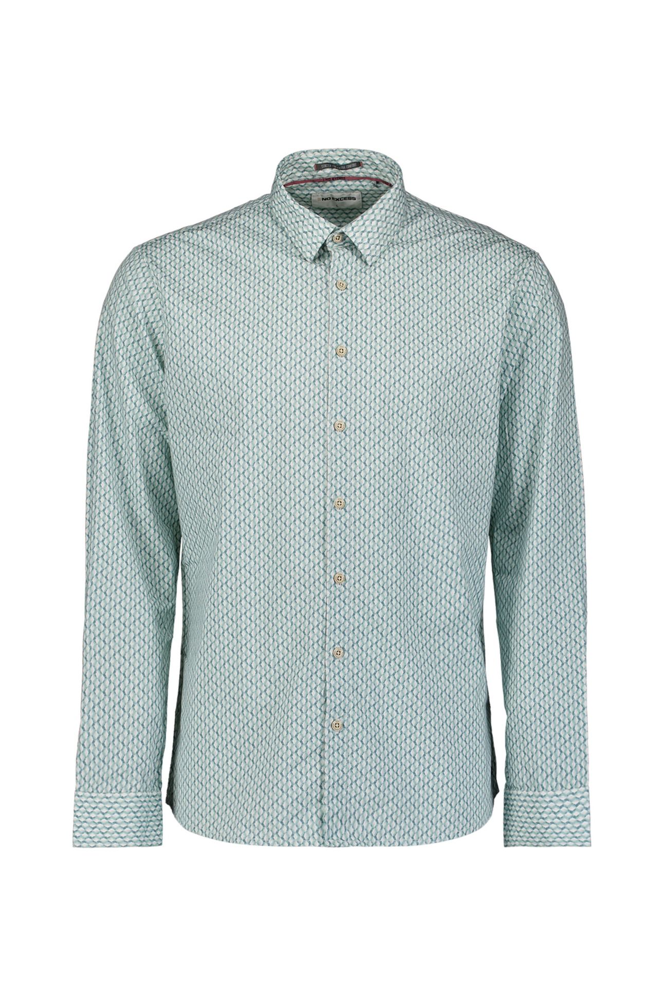 SHIRT STRETCH ALLOVER PRINTED SEABLUE 4