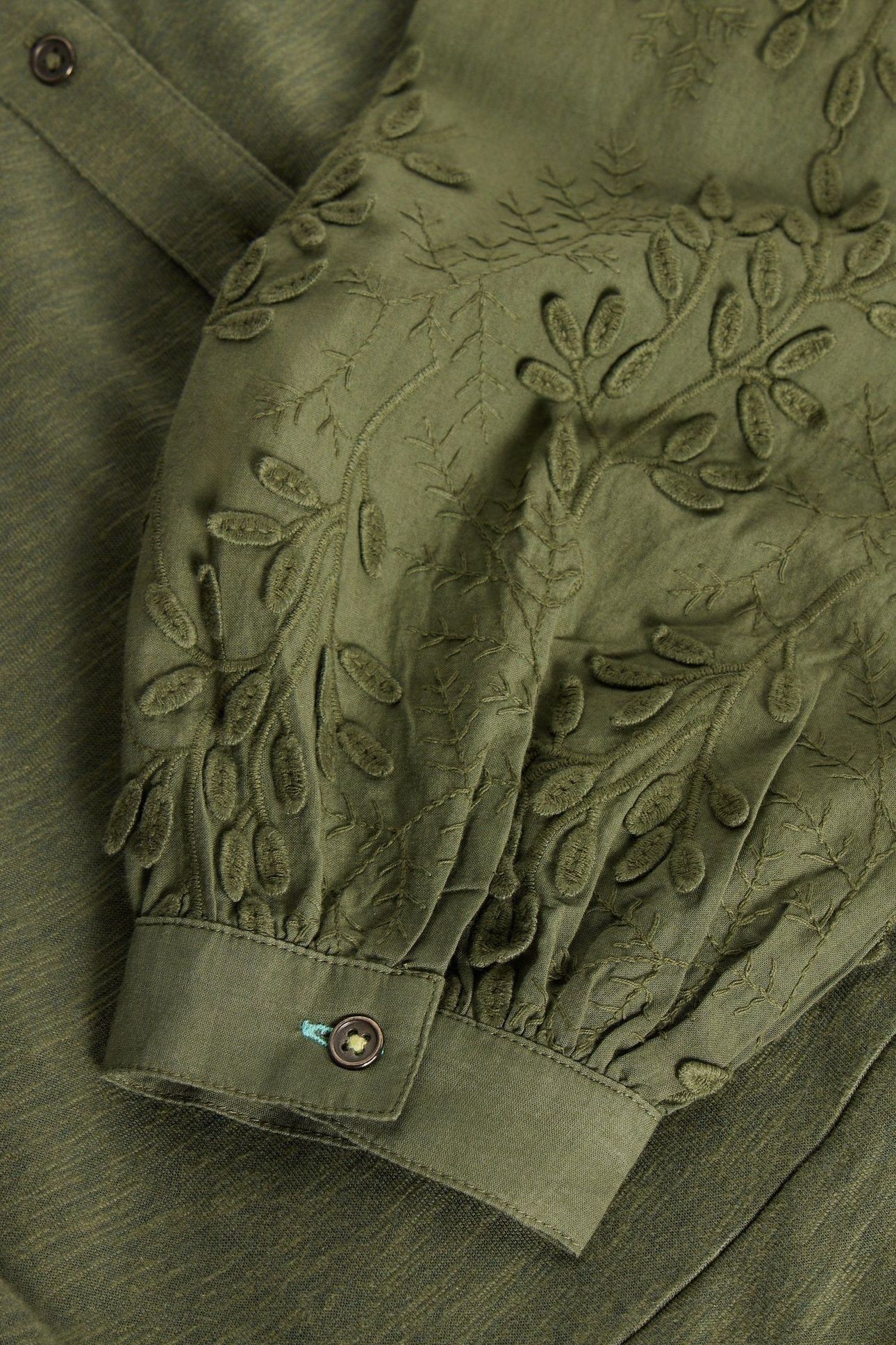 RUA EMBROIDERED DRESS DUSTY GREEN 4