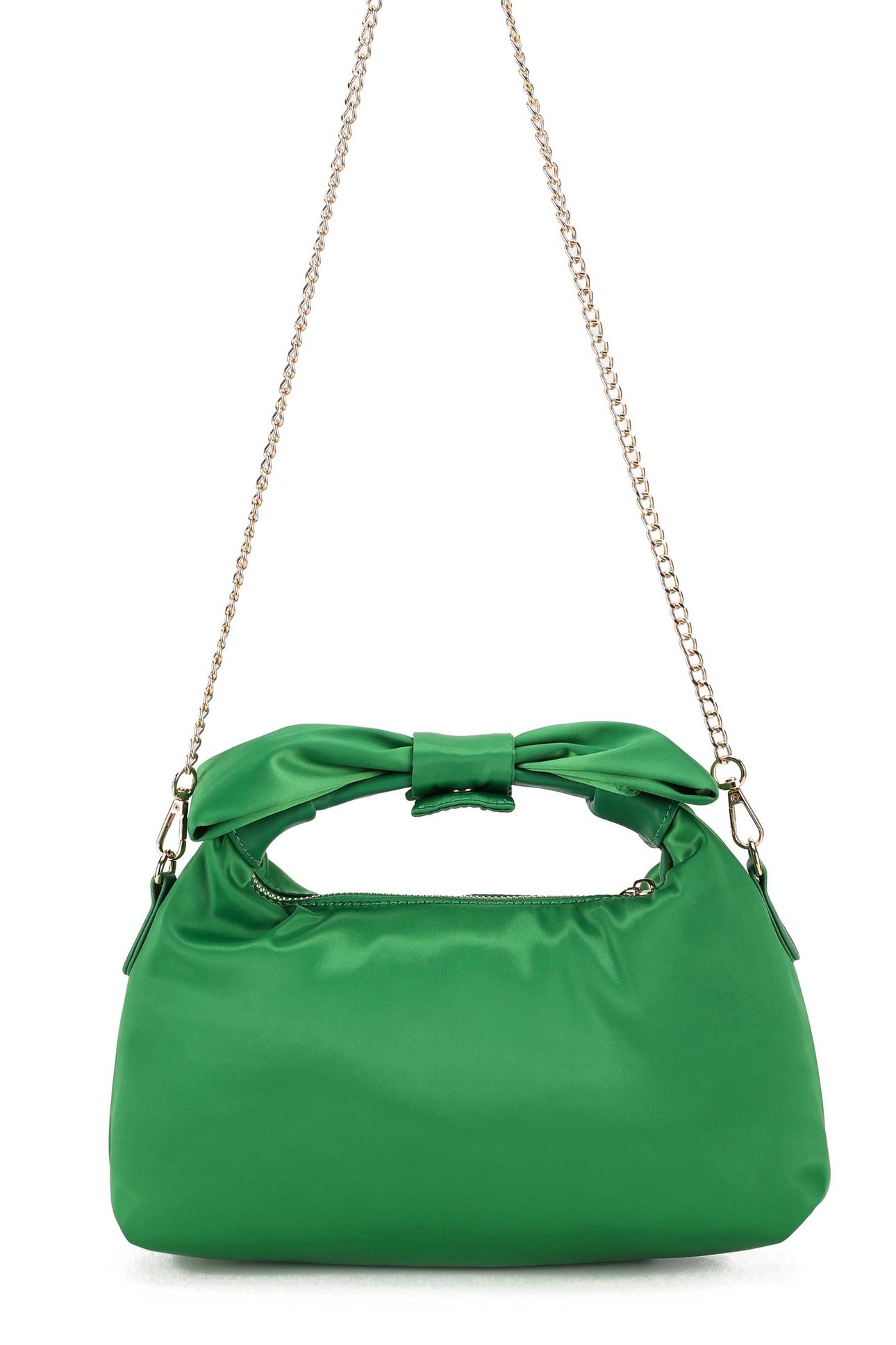 DANDY BOW RECYCLED SATIN GREEN W. GOLD 1