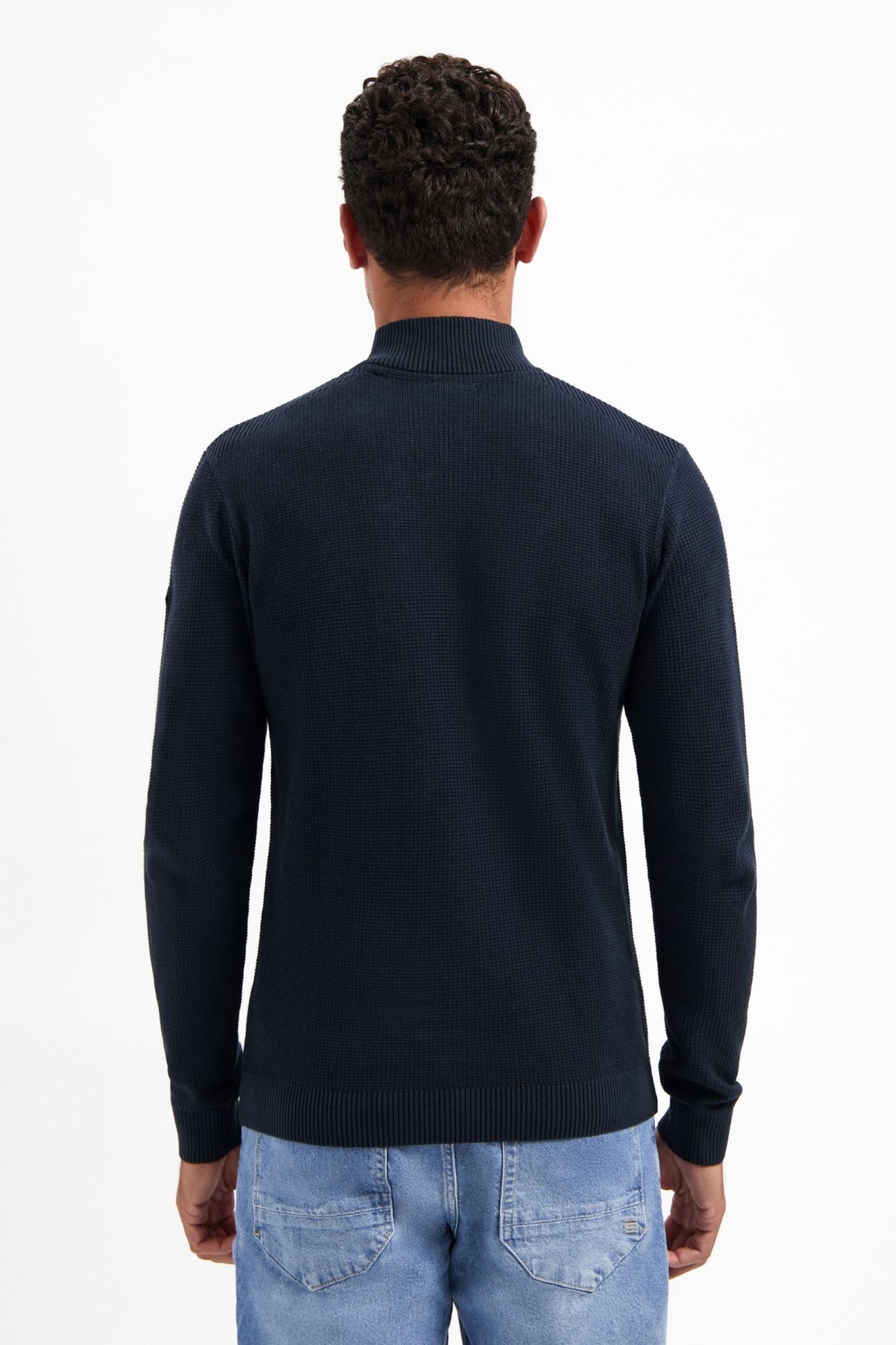 PULLOVER HALF ZIP PLATED STRUCTURE KNIT NIGHT 3