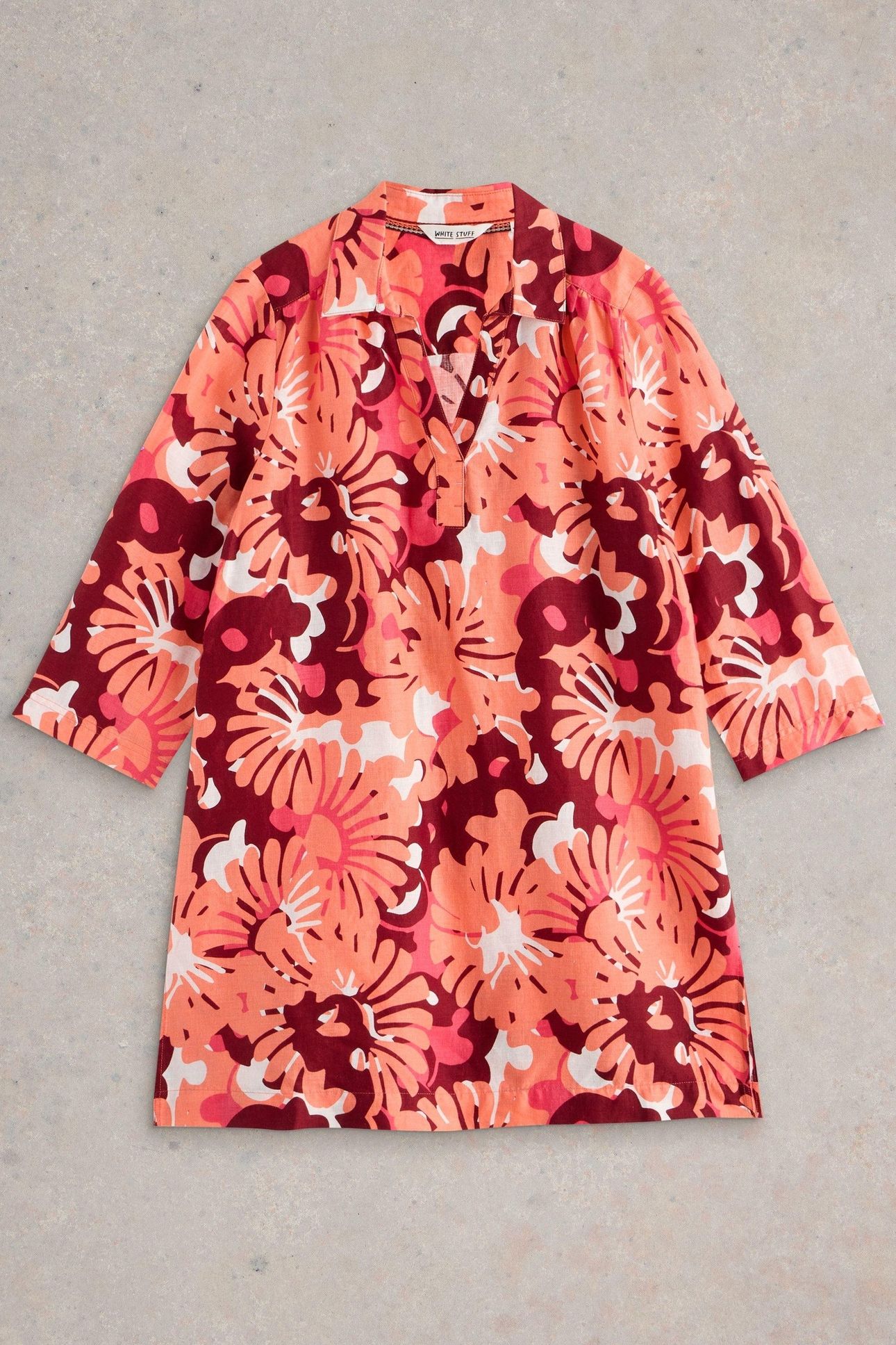 BLAKE LINEN TUNIC RED PRINT 4