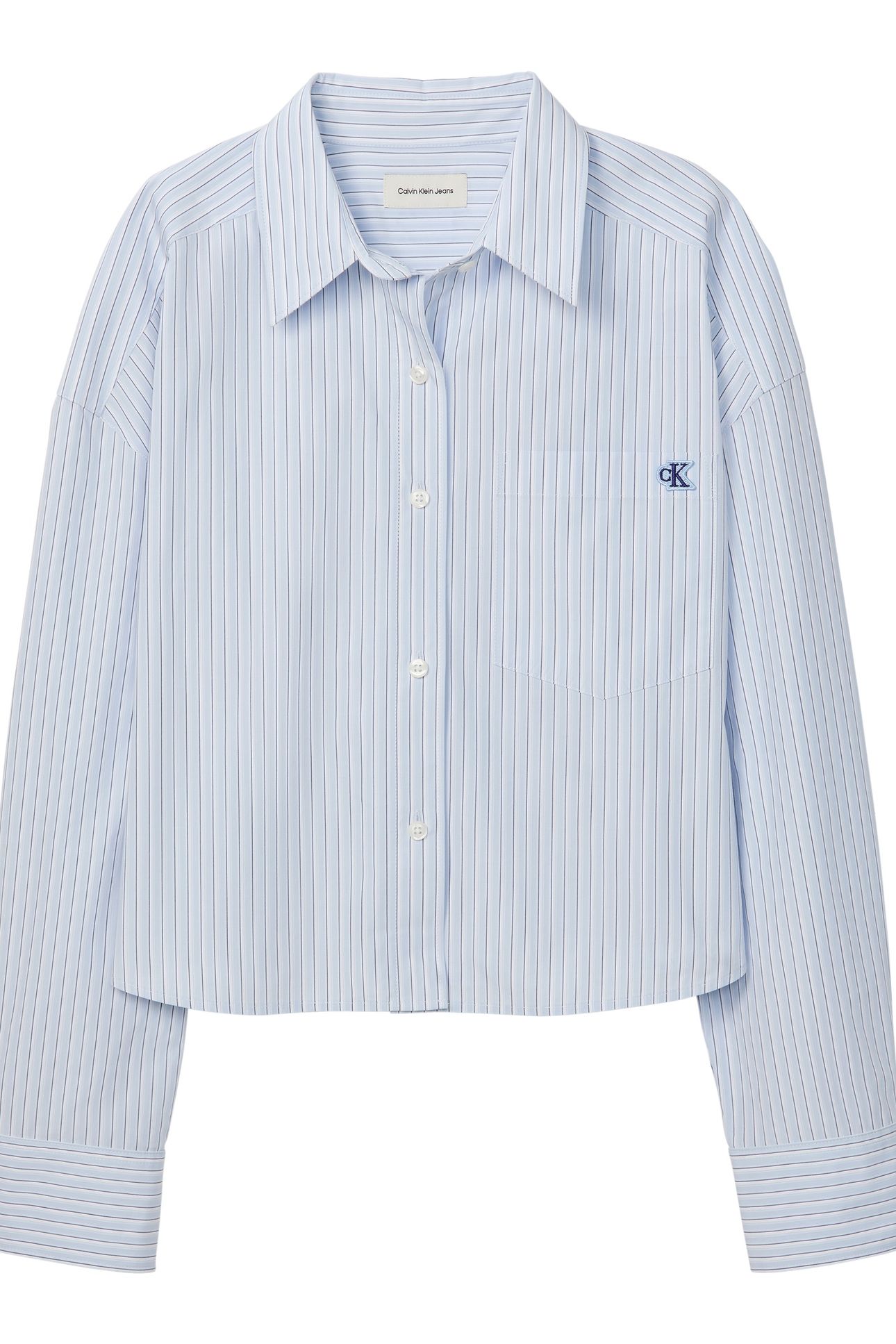 YARN-DYED COTTON POPLIN SHIRT BREEZY BLUE 5