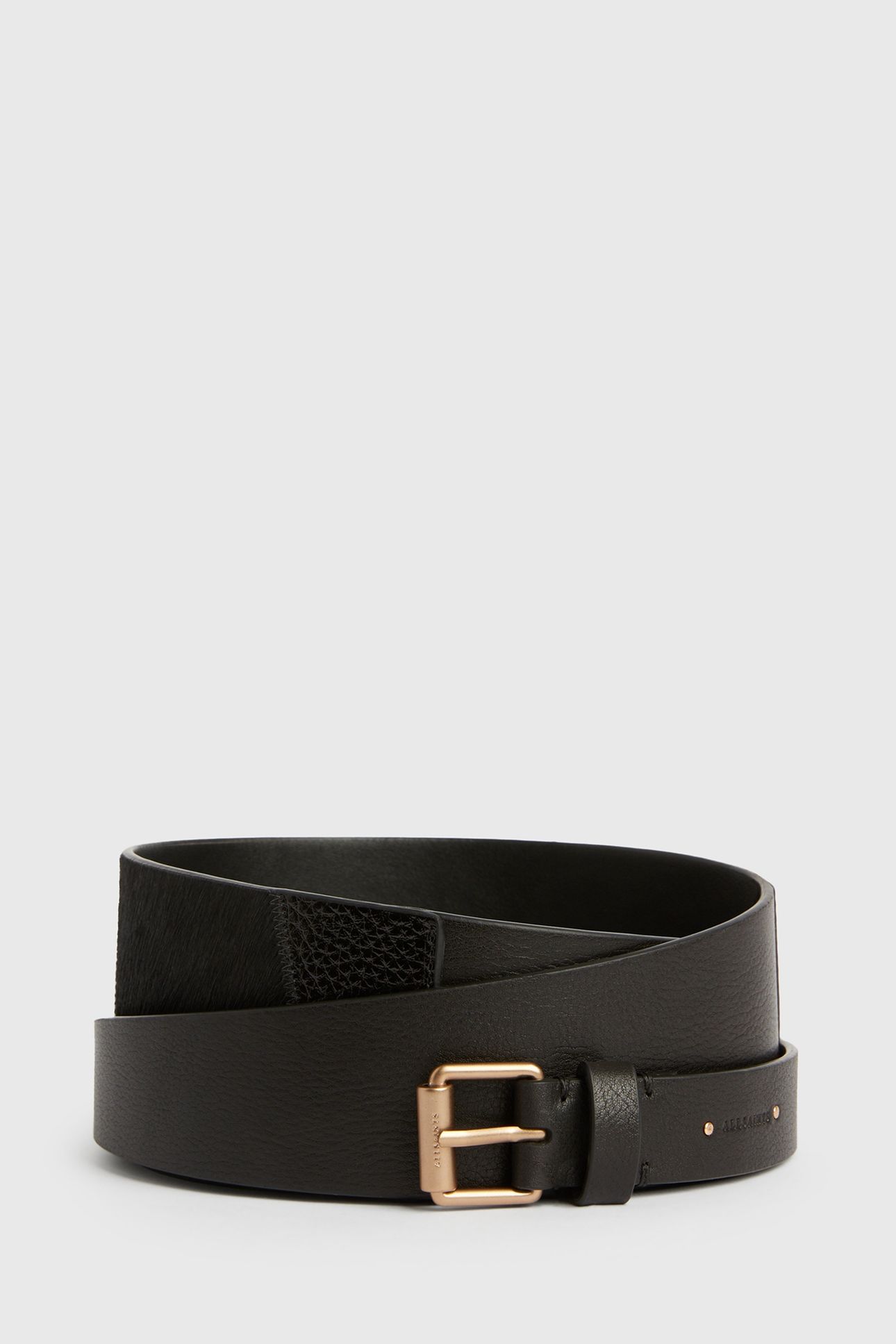 ARELL PATCHWORK BELT BLACK/WARM BRASS 2