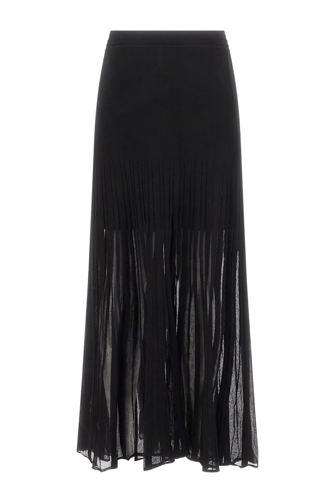 BESSIE PLEATED LONG JET BLACK A996 1