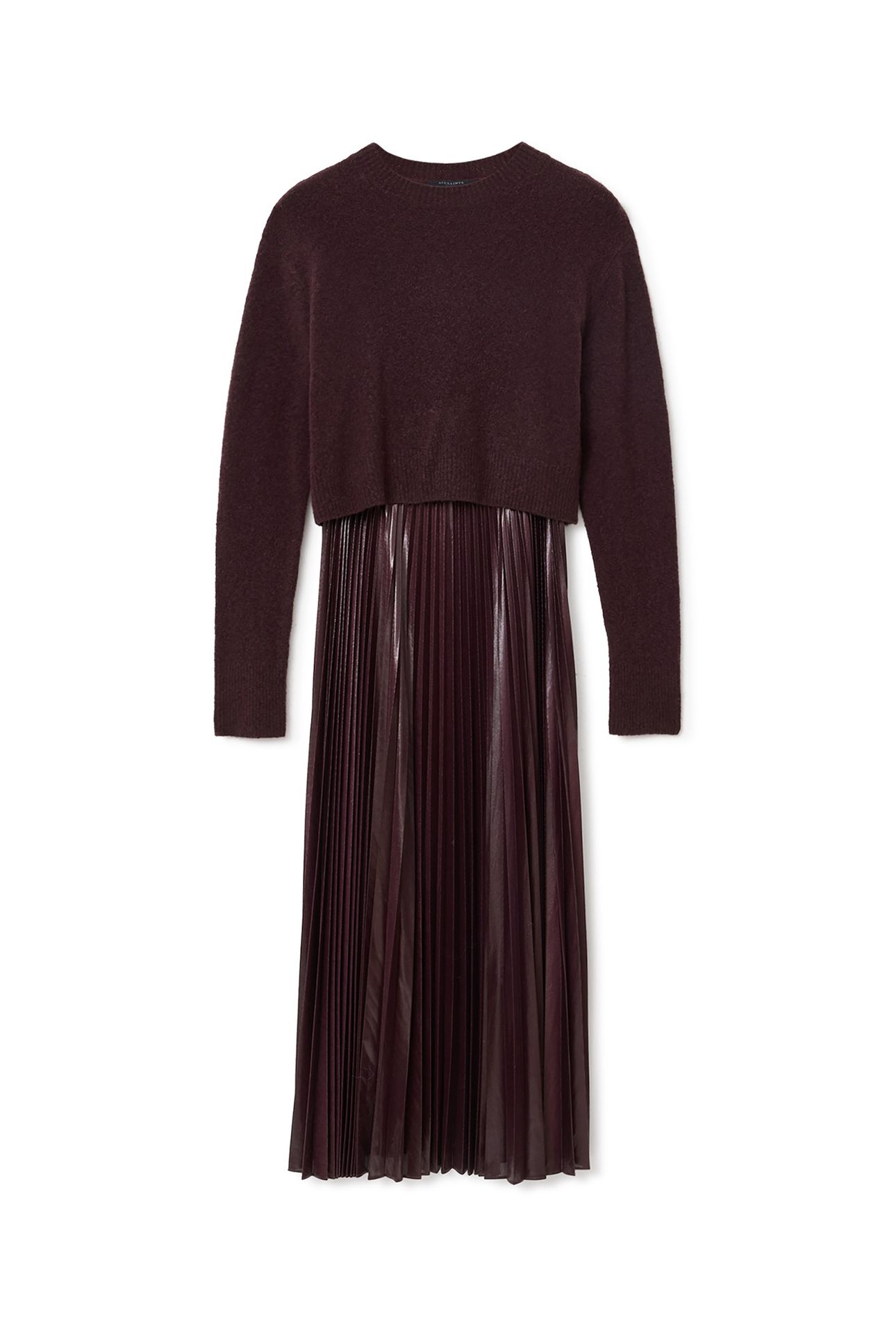 SPARK CREW DRESS OXBLOOD RED 9