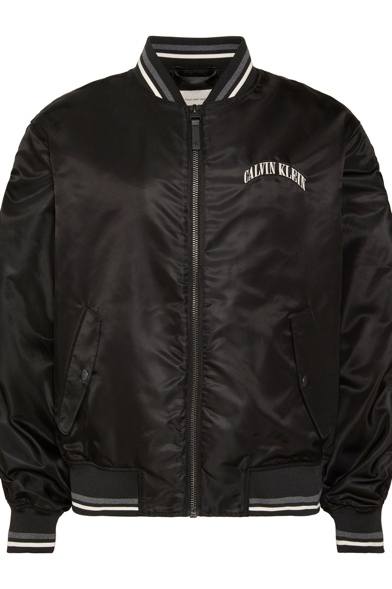 LONG SLEEVE UNFILLED NYLON TRACK JACKET BLACK 5