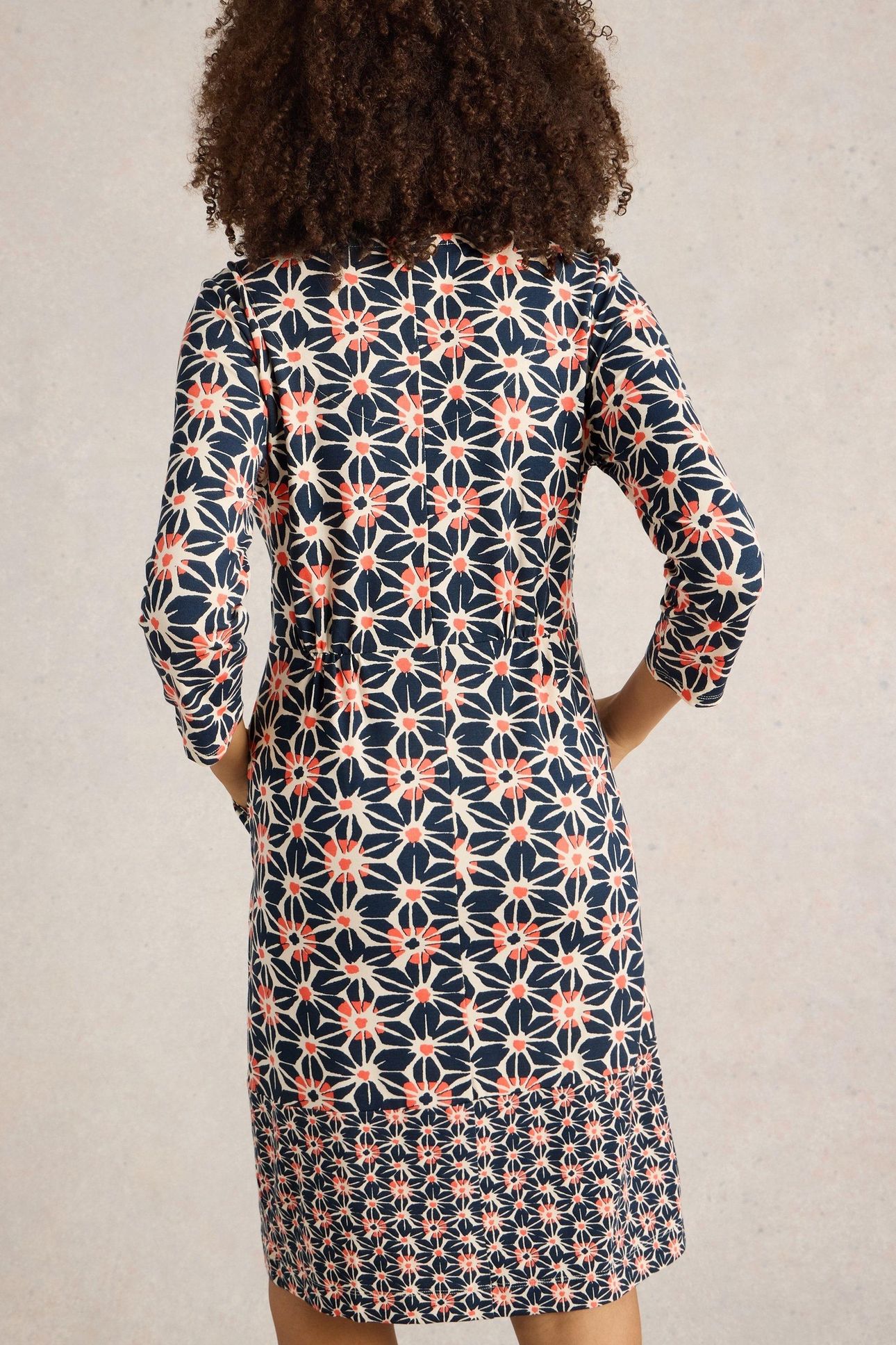 TALLIE JERSEY DRESS NAVY PRINT 4