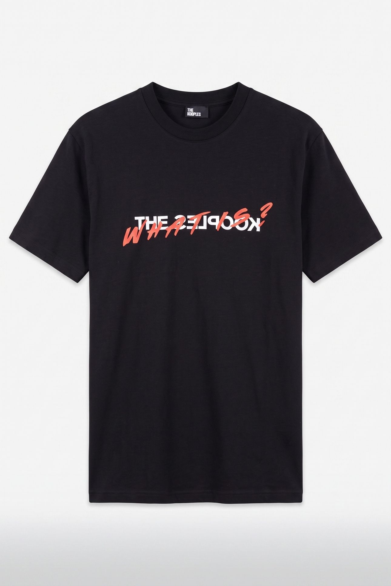 SHORT-SLEEVED T-SHIRT WITH PRINT ON THE FRONT AND BACK BLACK 3