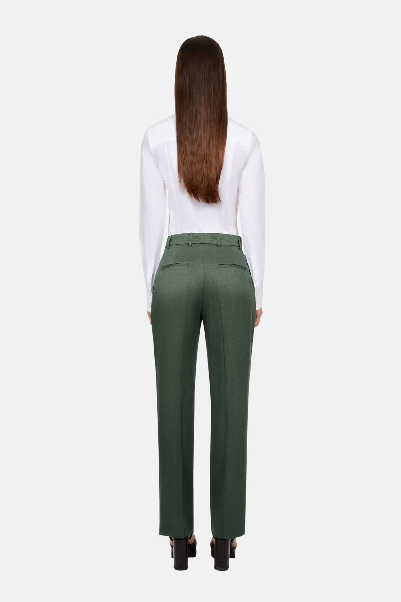PLEATED SUIT TROUSERS WOOD KAKI 4