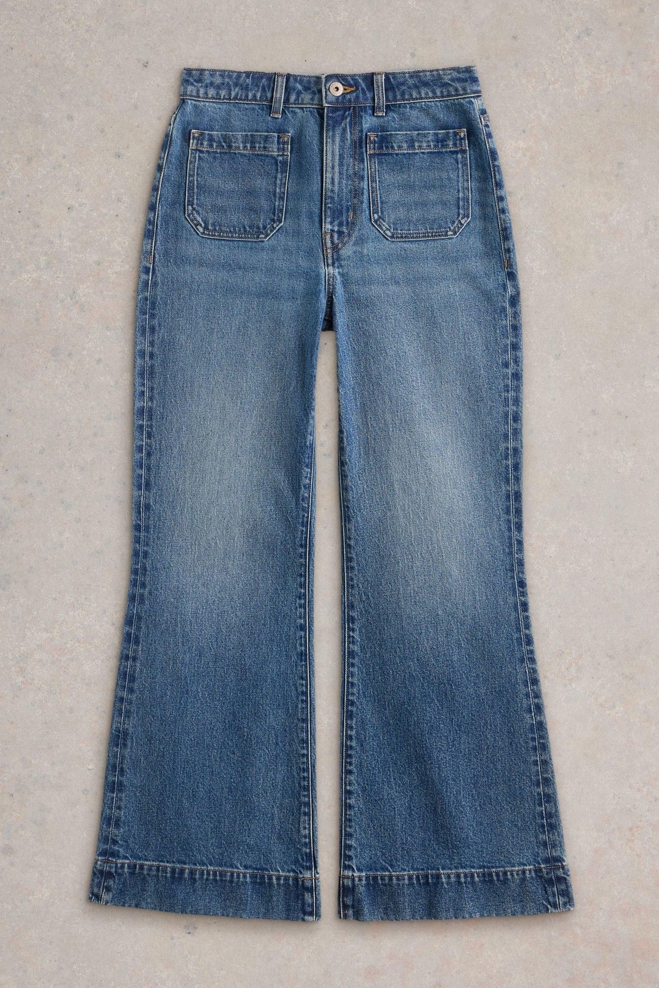 FRANKIE FLARE JEAN MID DENIM 4