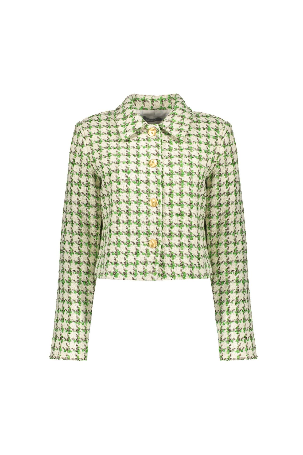 JACKET TWEED OFF-WHITE/GREEN 1