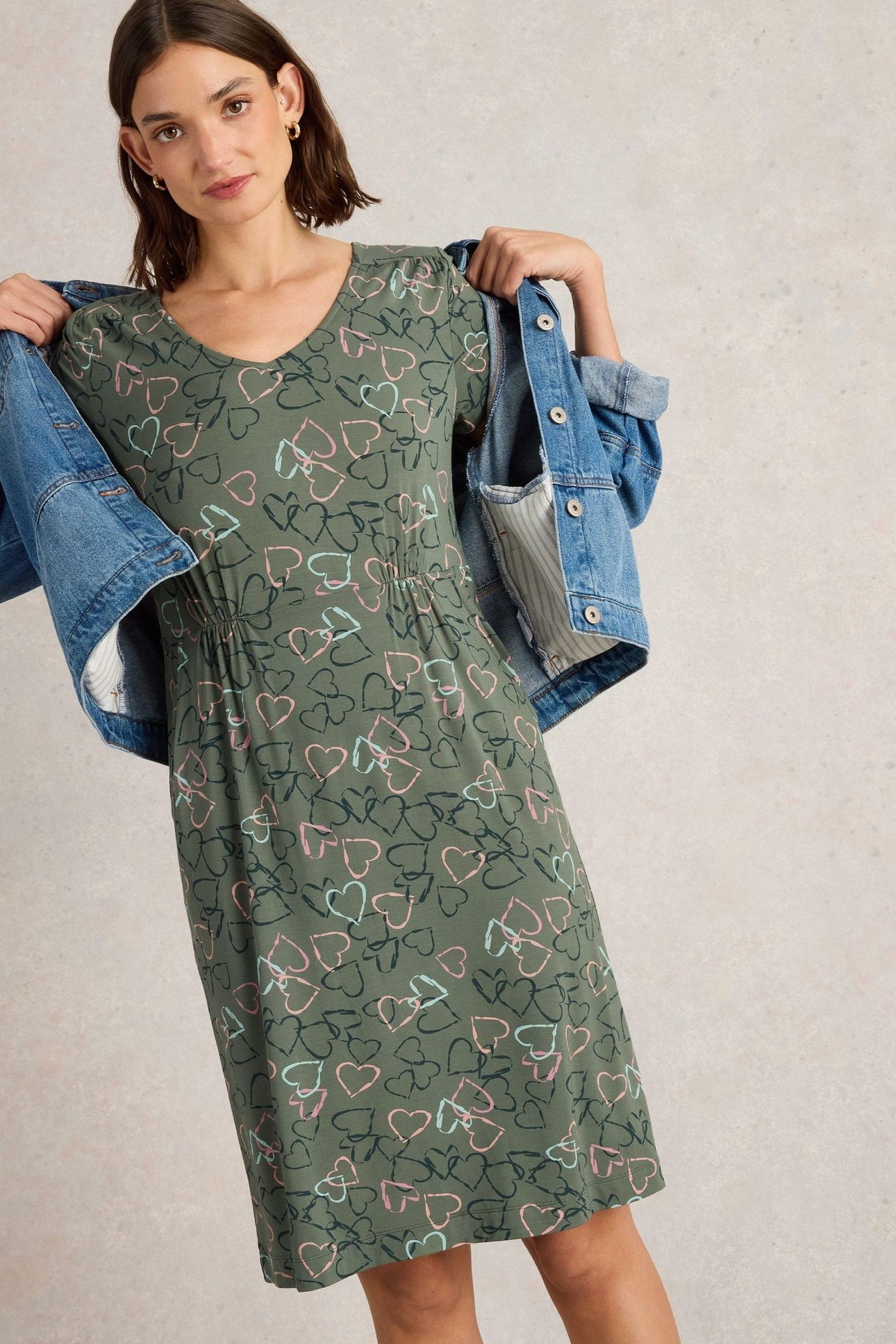 TALLIE JERSEY DRESS GREEN PRINT 7