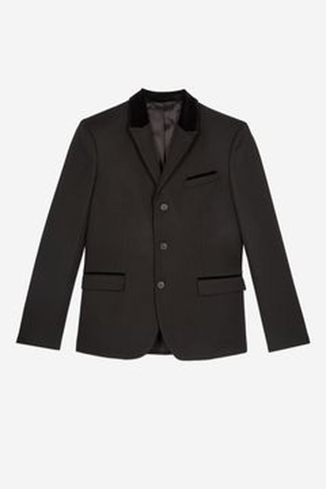 STRAIGHT-CUT JACKET WITH 3 BUTTONS & 3 POCKETS BLACK 9