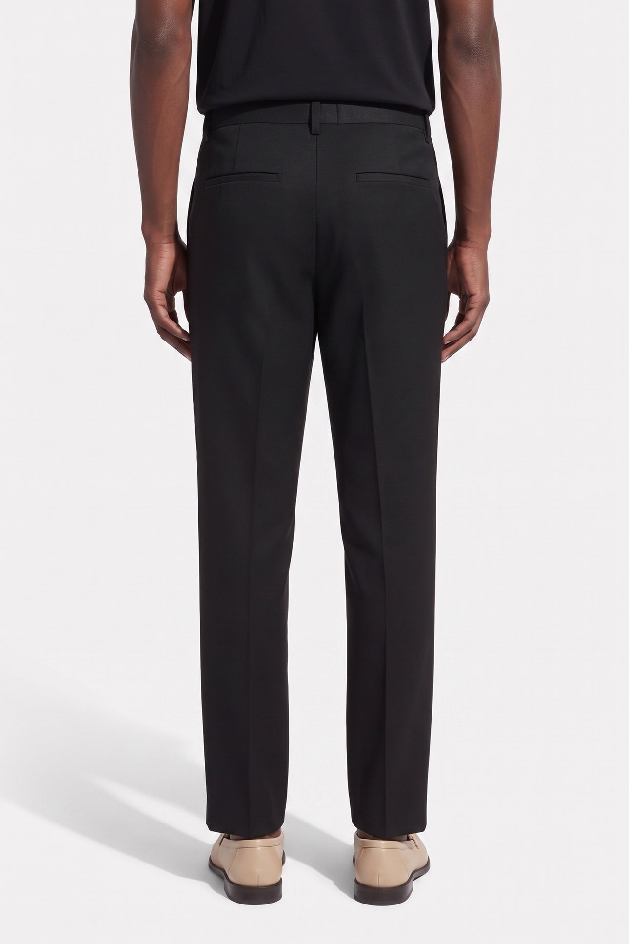 WIDE-LEG-UP TROUSERS WITH TURN-UPS BLACK 2