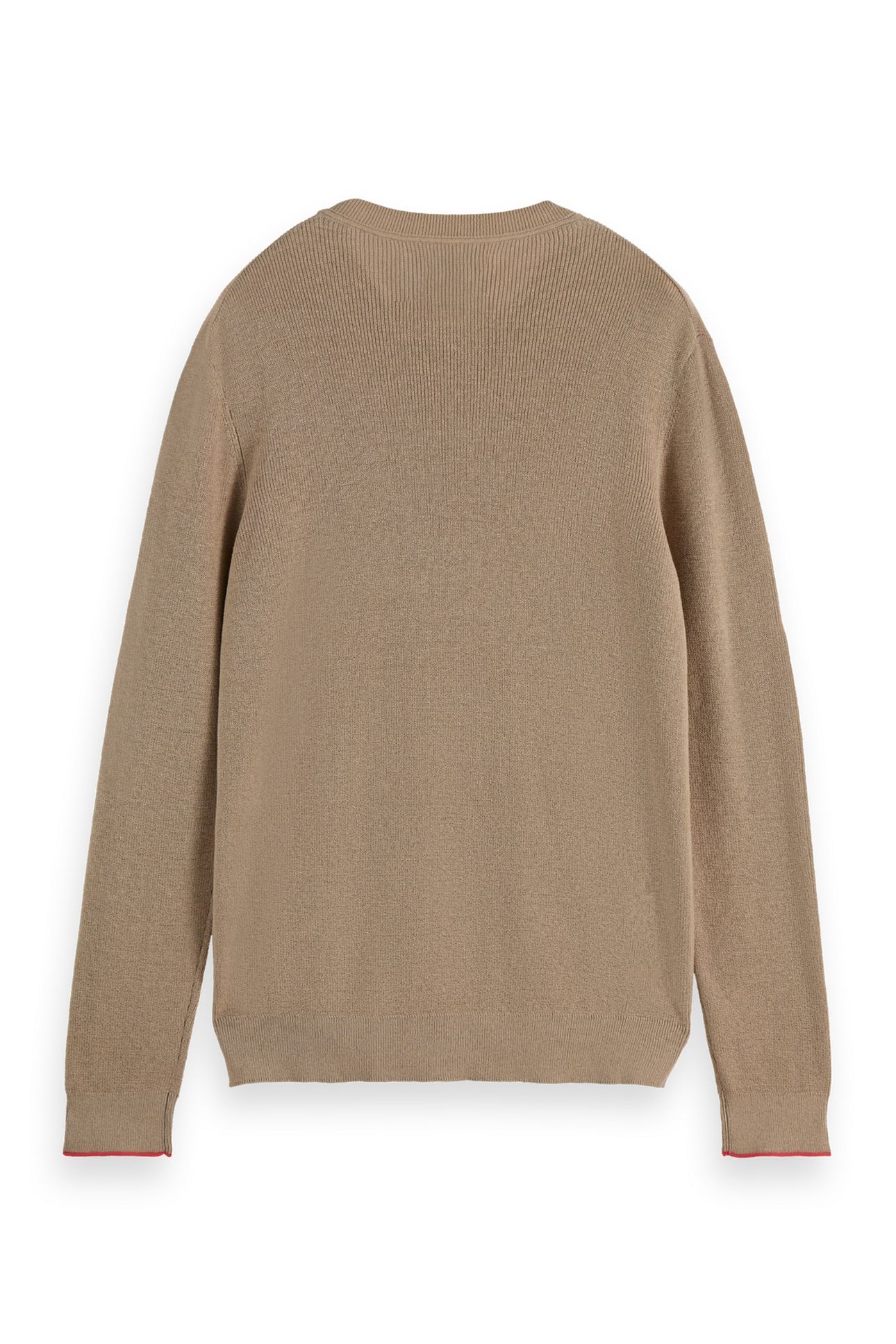 LINNEN BLEND CREW NECK PLAZA TAUPE 4