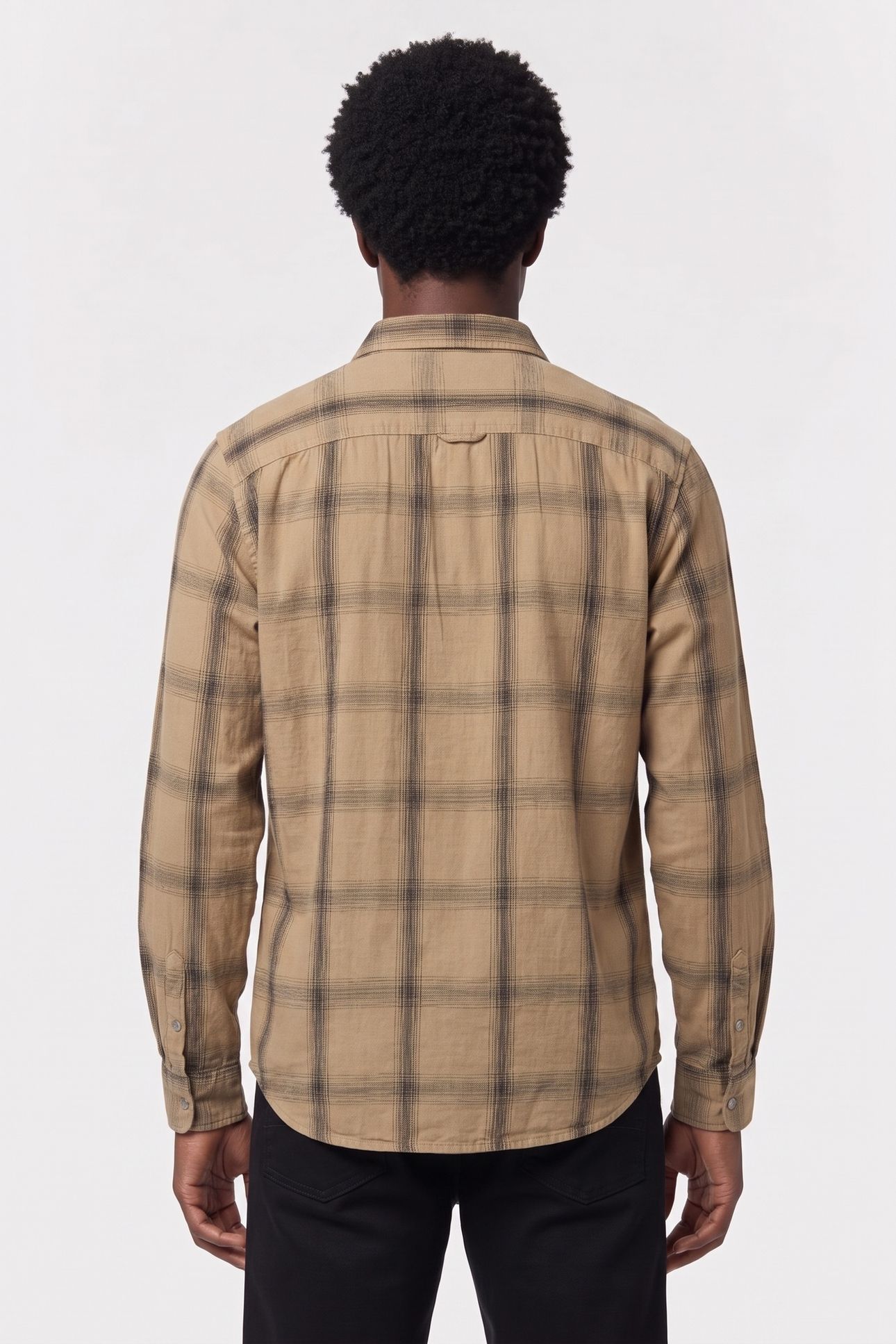 GUESS ECO LS SUNSET SHIRT SAND FADED CHECK 2