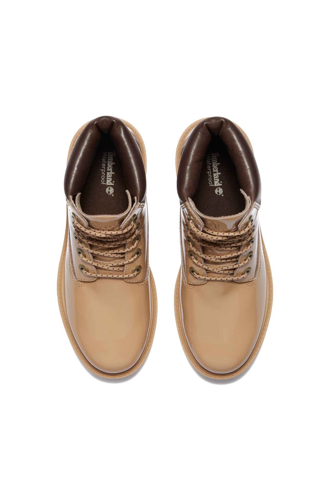 PREMIUM 6 INCH LACE UP WATERPROOF BOOT WHEAT PATENT LEATHER 7