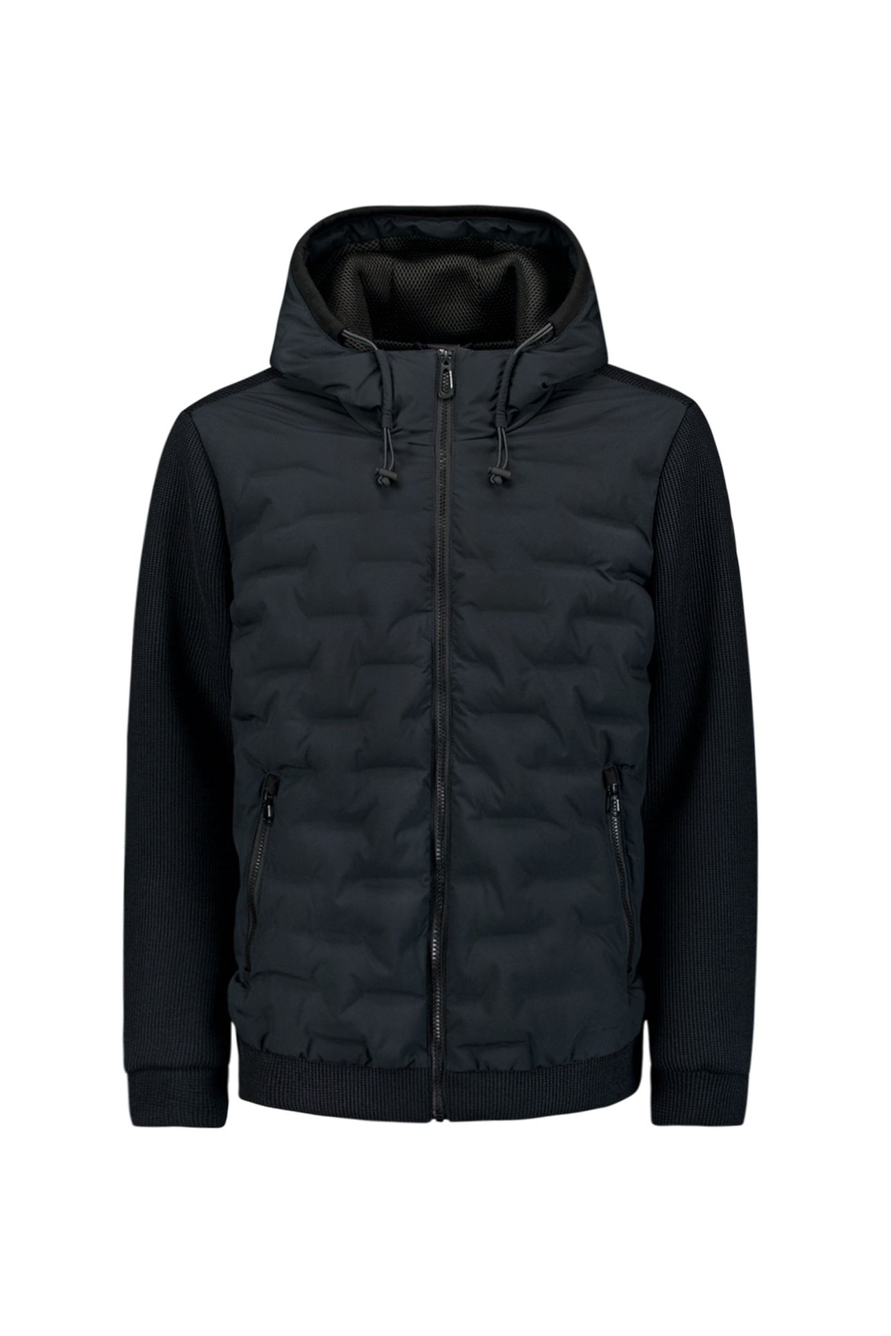JACKET SHORT FIT SEALED HOODED KNITTED MIX NIGHT 4